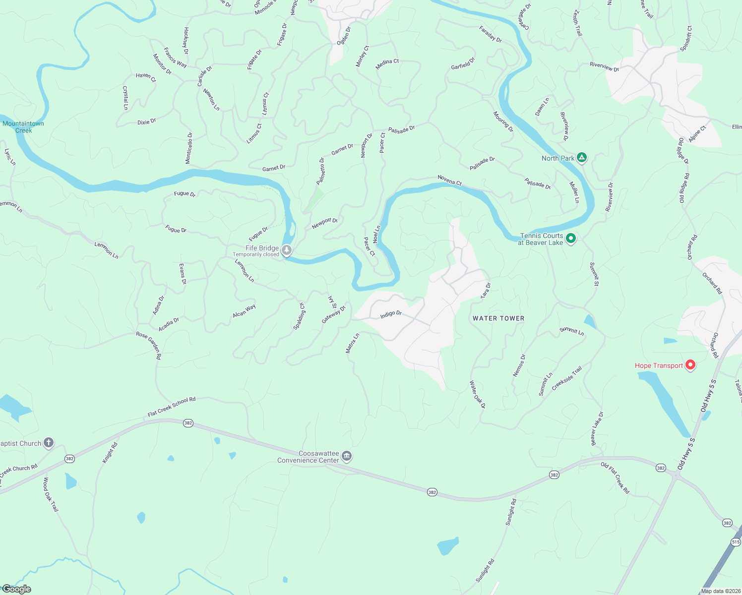map of restaurants, bars, coffee shops, grocery stores, and more near 44-98 Balsa Court in Ellijay