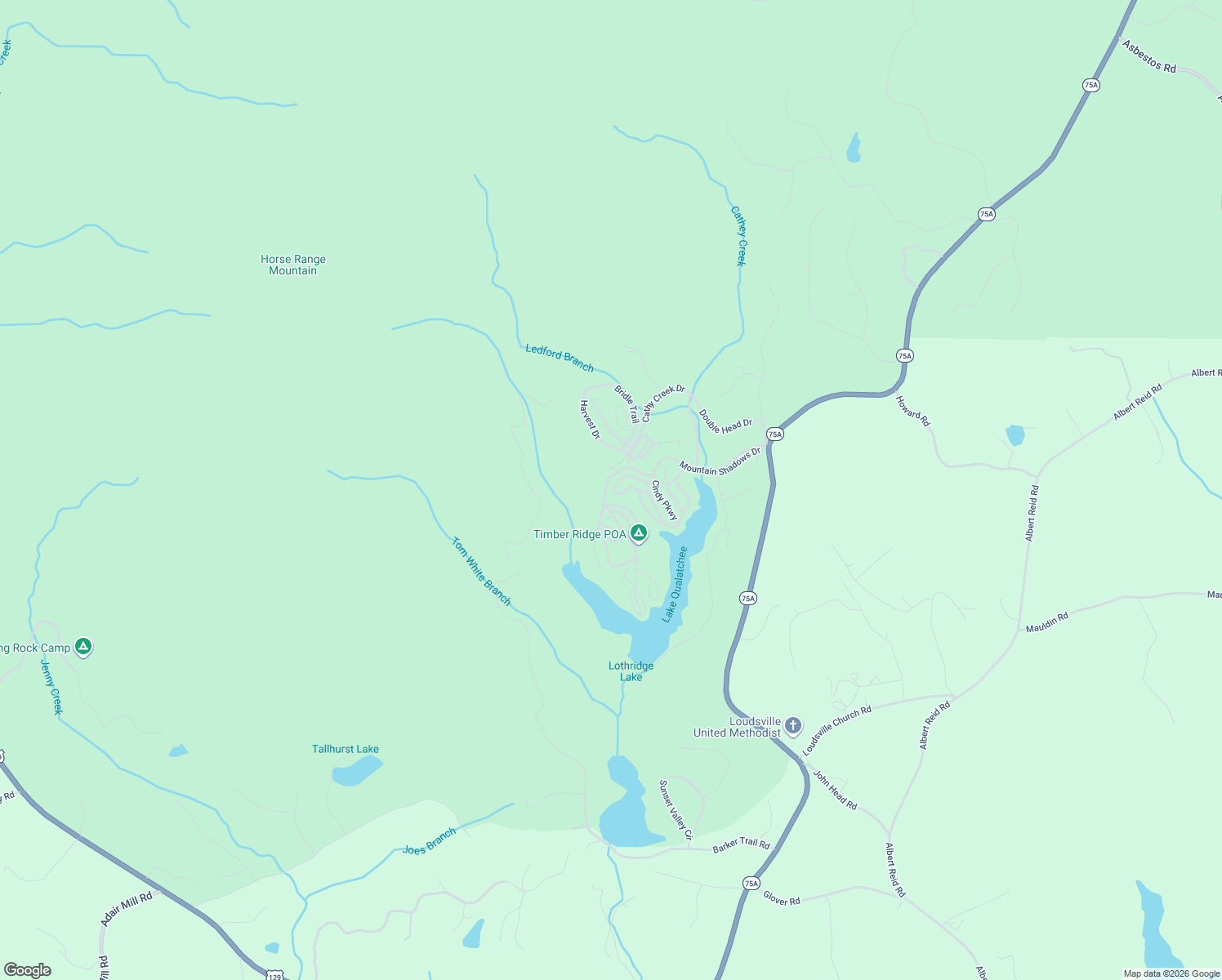 map of restaurants, bars, coffee shops, grocery stores, and more near 1201 Mountain Shadows Drive in Cleveland