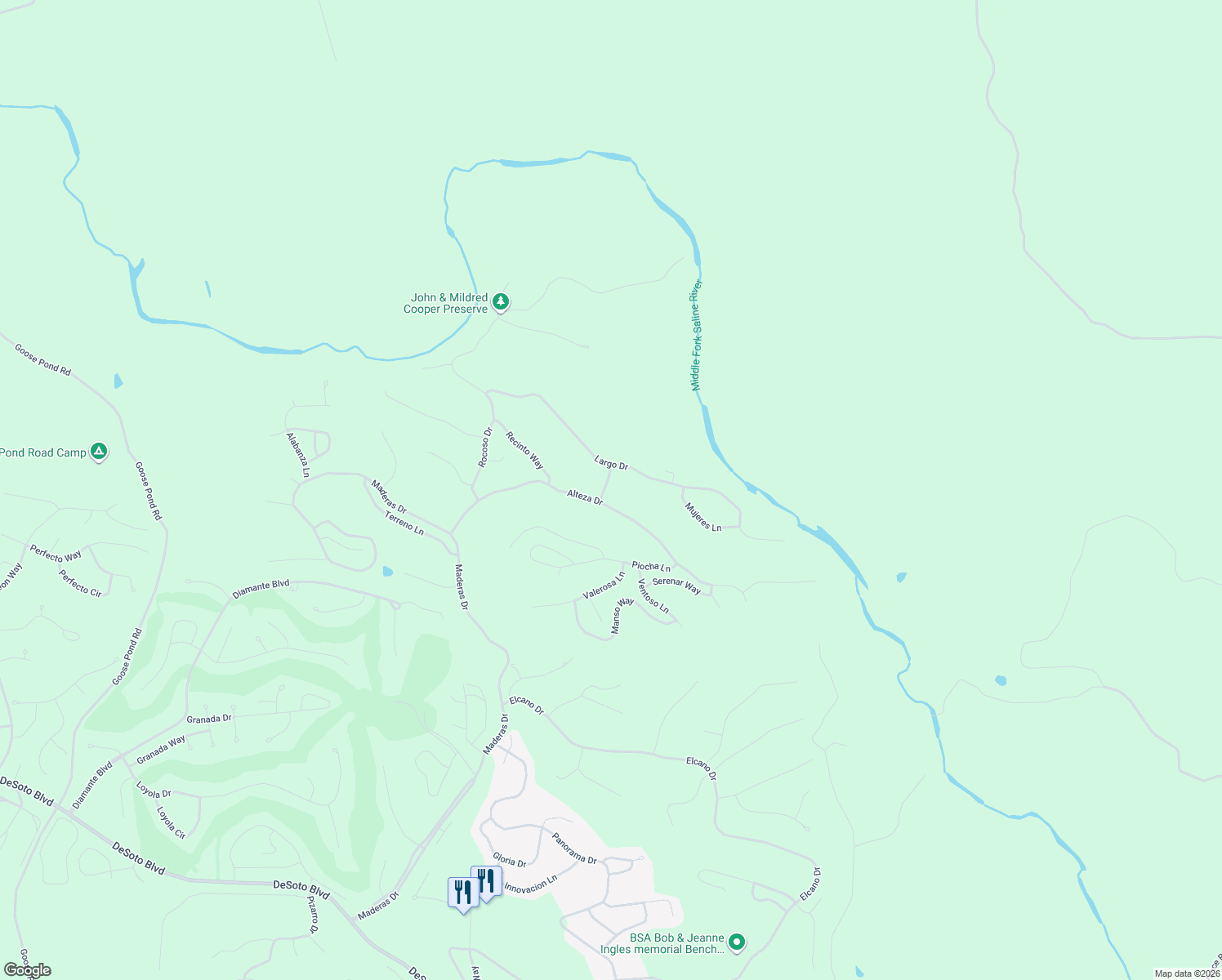 map of restaurants, bars, coffee shops, grocery stores, and more near 4 Solaz Way in Hot Springs Village
