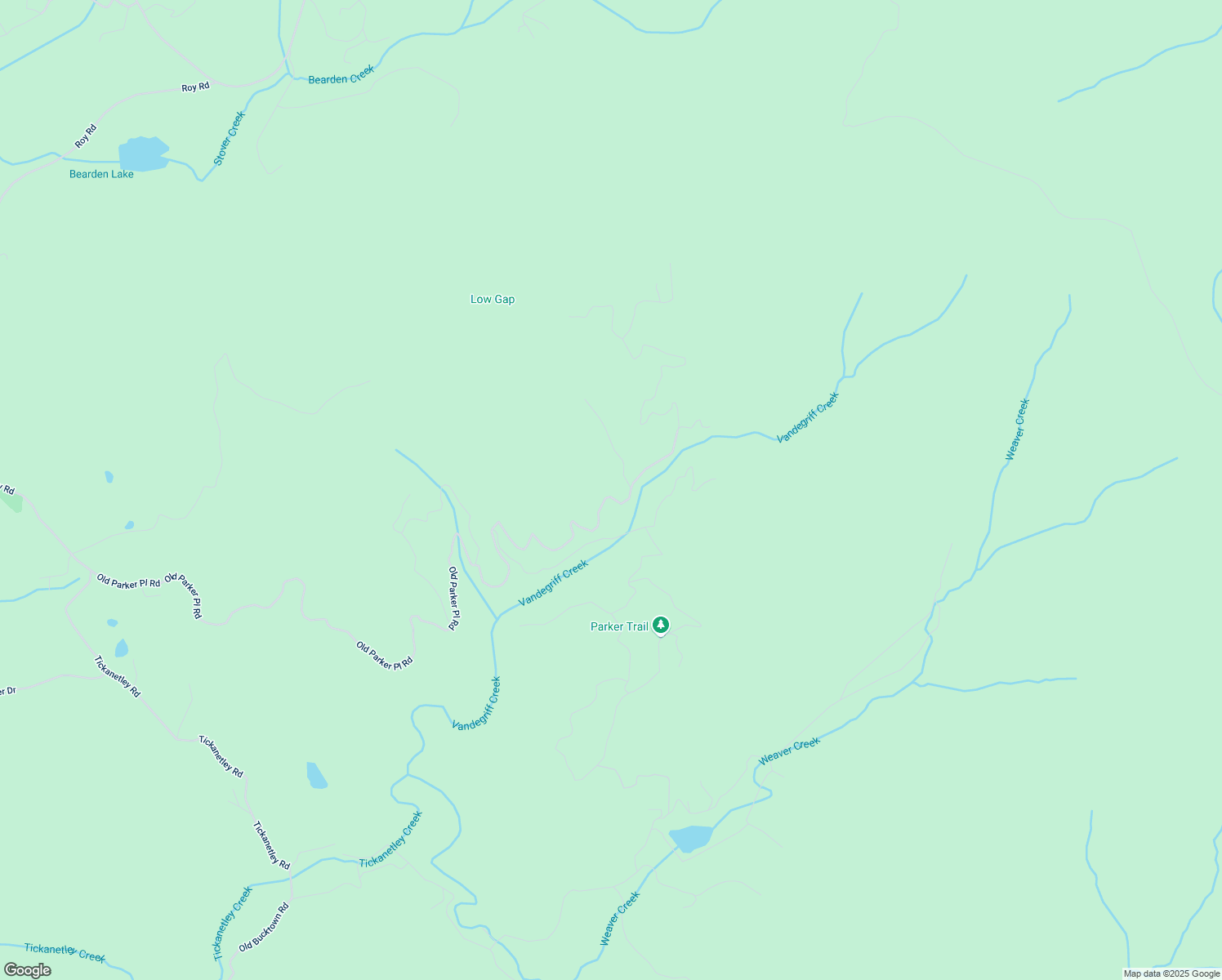 map of restaurants, bars, coffee shops, grocery stores, and more near 2889 Old Parker Place Road in Ellijay