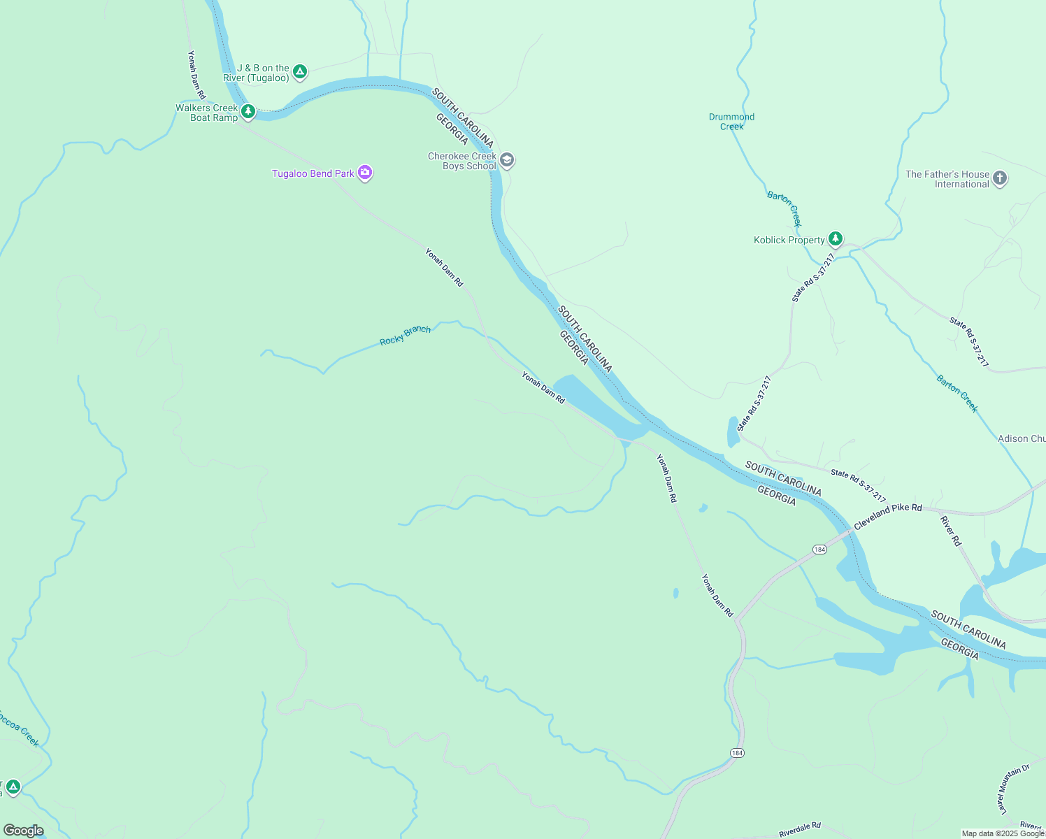 map of restaurants, bars, coffee shops, grocery stores, and more near 321 Trembly Bald Drive in Toccoa