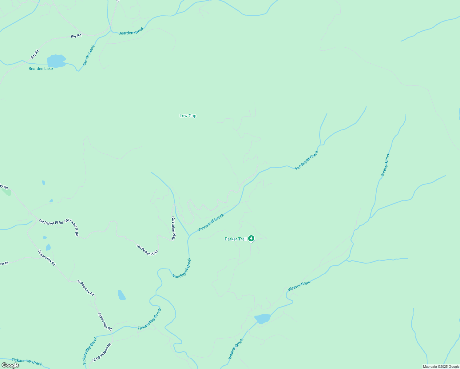 map of restaurants, bars, coffee shops, grocery stores, and more near 2889 Old Parker Place Road in Ellijay