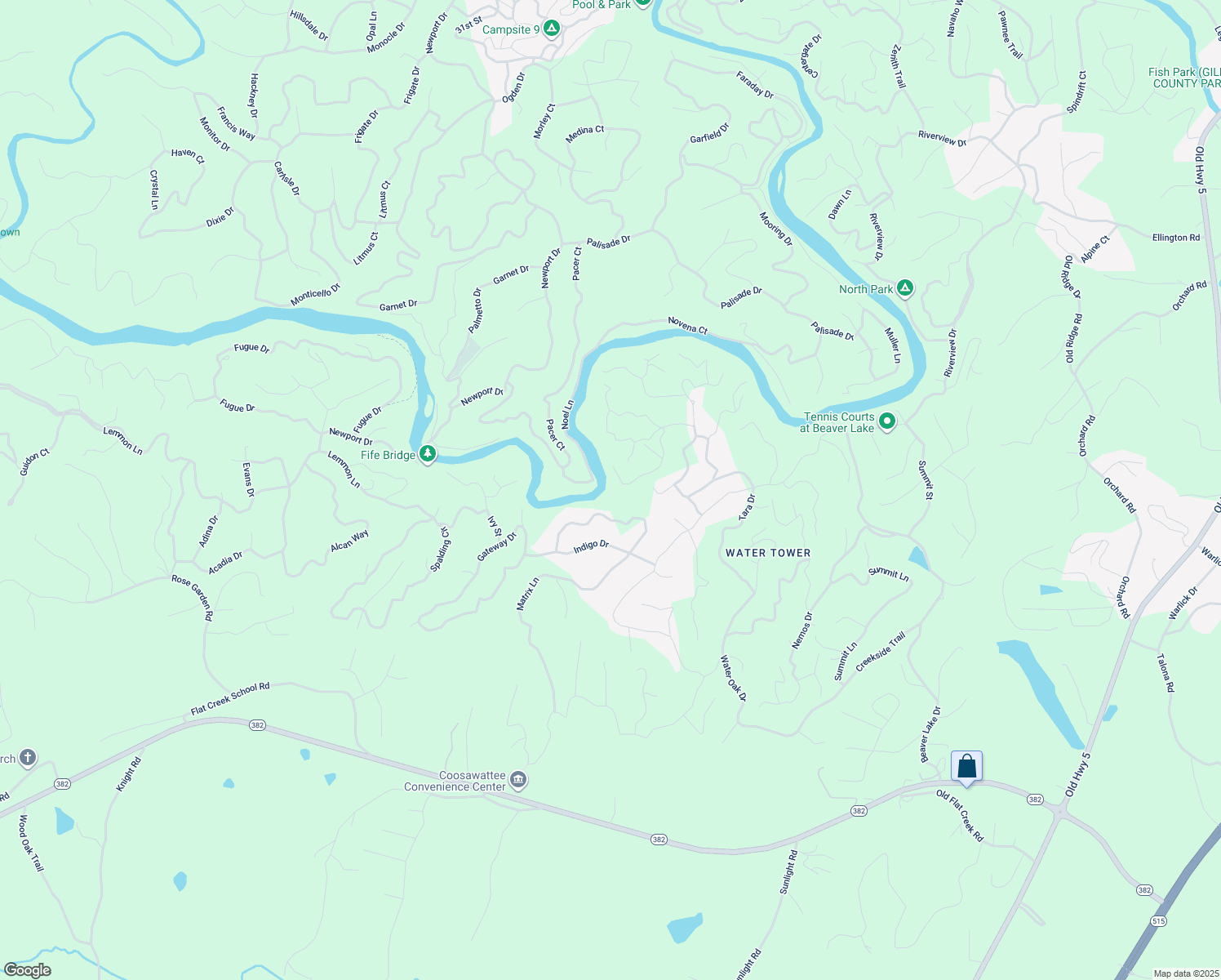 map of restaurants, bars, coffee shops, grocery stores, and more near 285 Echo Lane in Ellijay