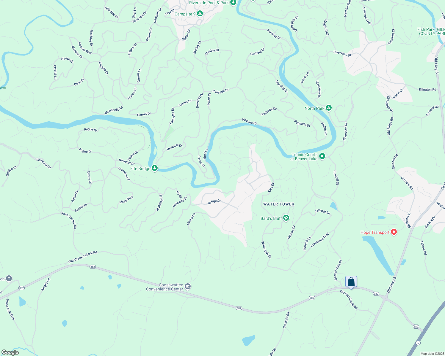 map of restaurants, bars, coffee shops, grocery stores, and more near 265 Echo Lane in Ellijay