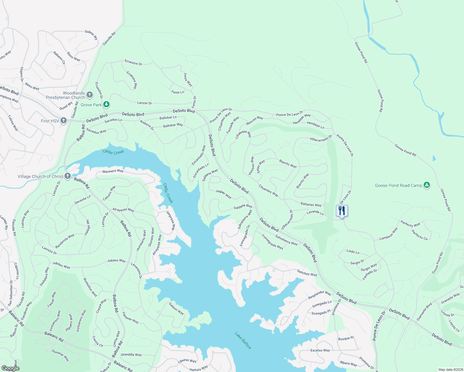 map of restaurants, bars, coffee shops, grocery stores, and more near 12 Jaguar Lane in Hot Springs Village