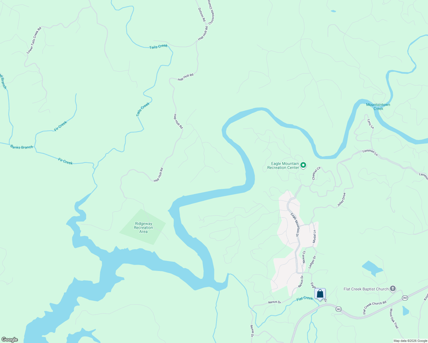 map of restaurants, bars, coffee shops, grocery stores, and more near in Tails Creek