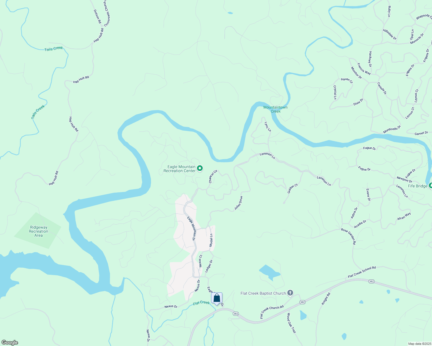 map of restaurants, bars, coffee shops, grocery stores, and more near 100 Oboe Court in Ellijay