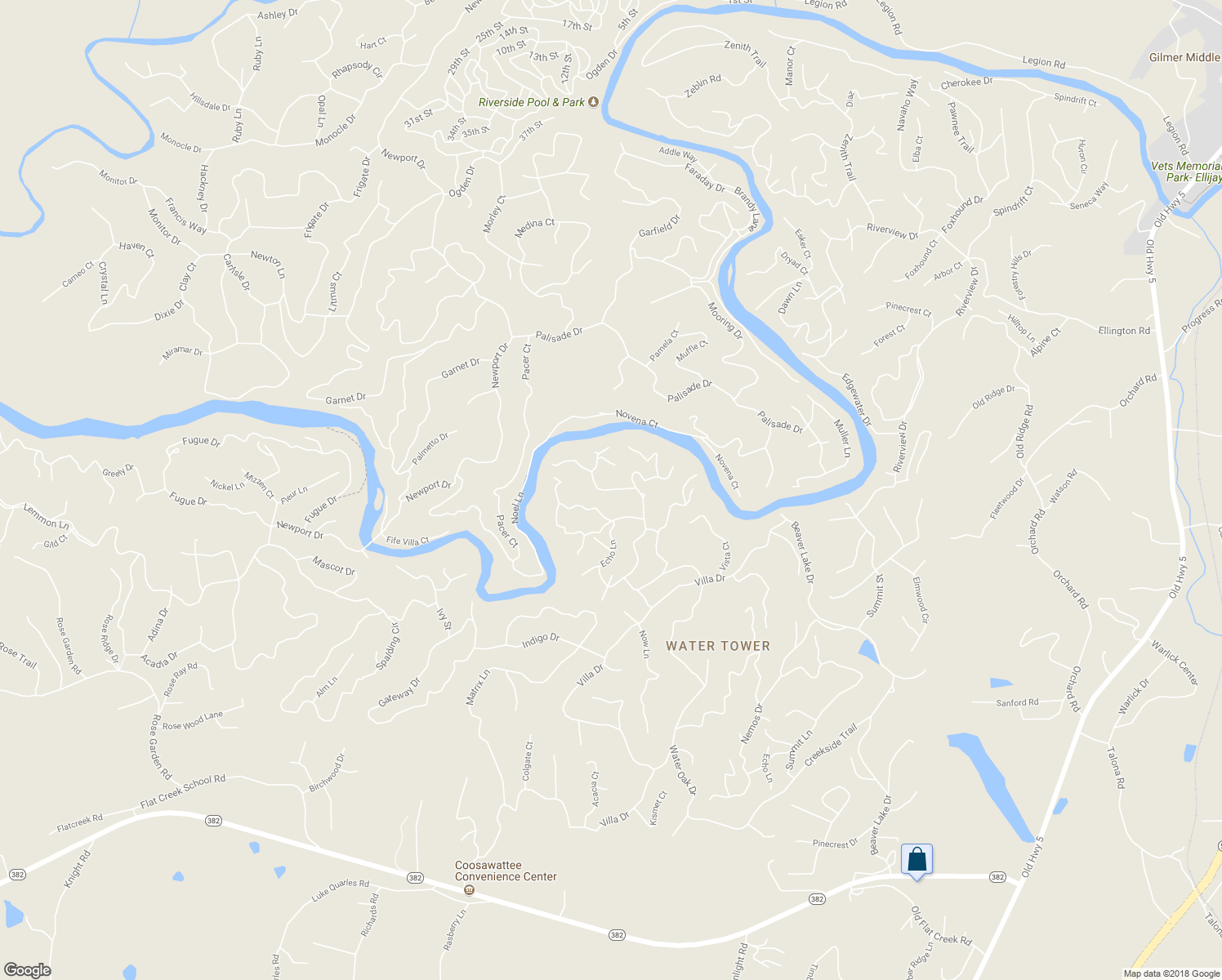 map of restaurants, bars, coffee shops, grocery stores, and more near Armor Way North in Ellijay