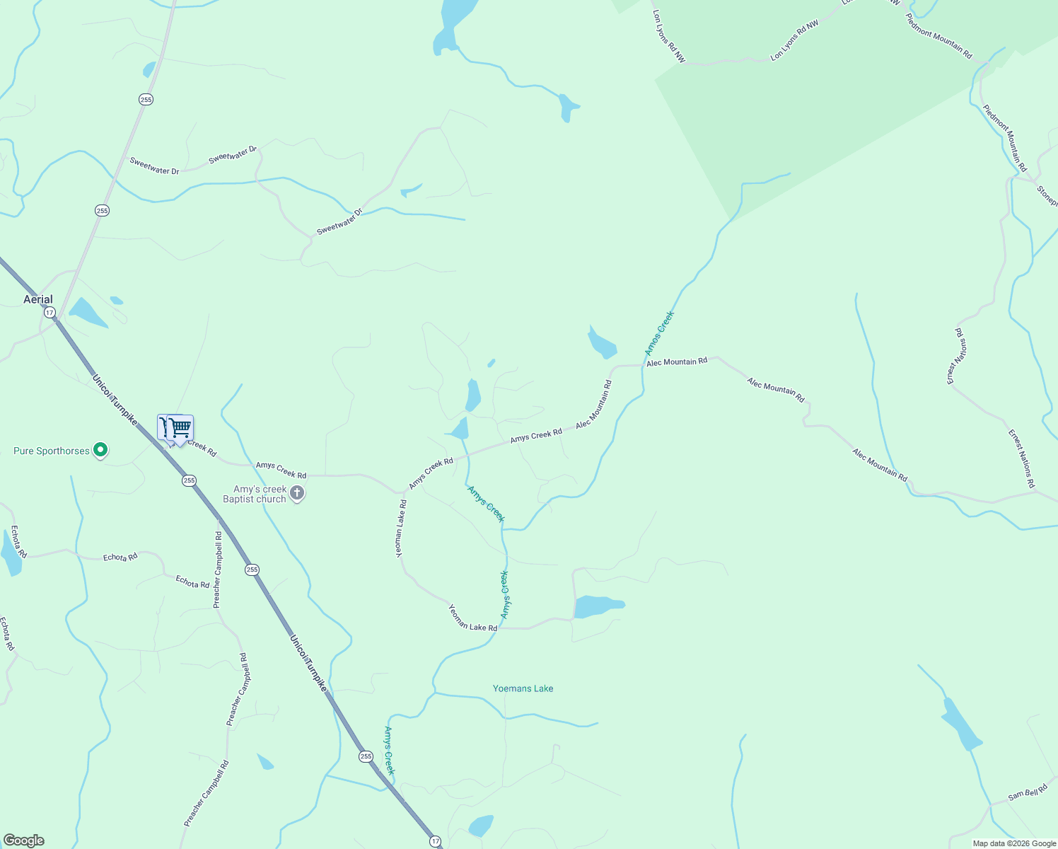 map of restaurants, bars, coffee shops, grocery stores, and more near 280 Waters Edge in Clarkesville