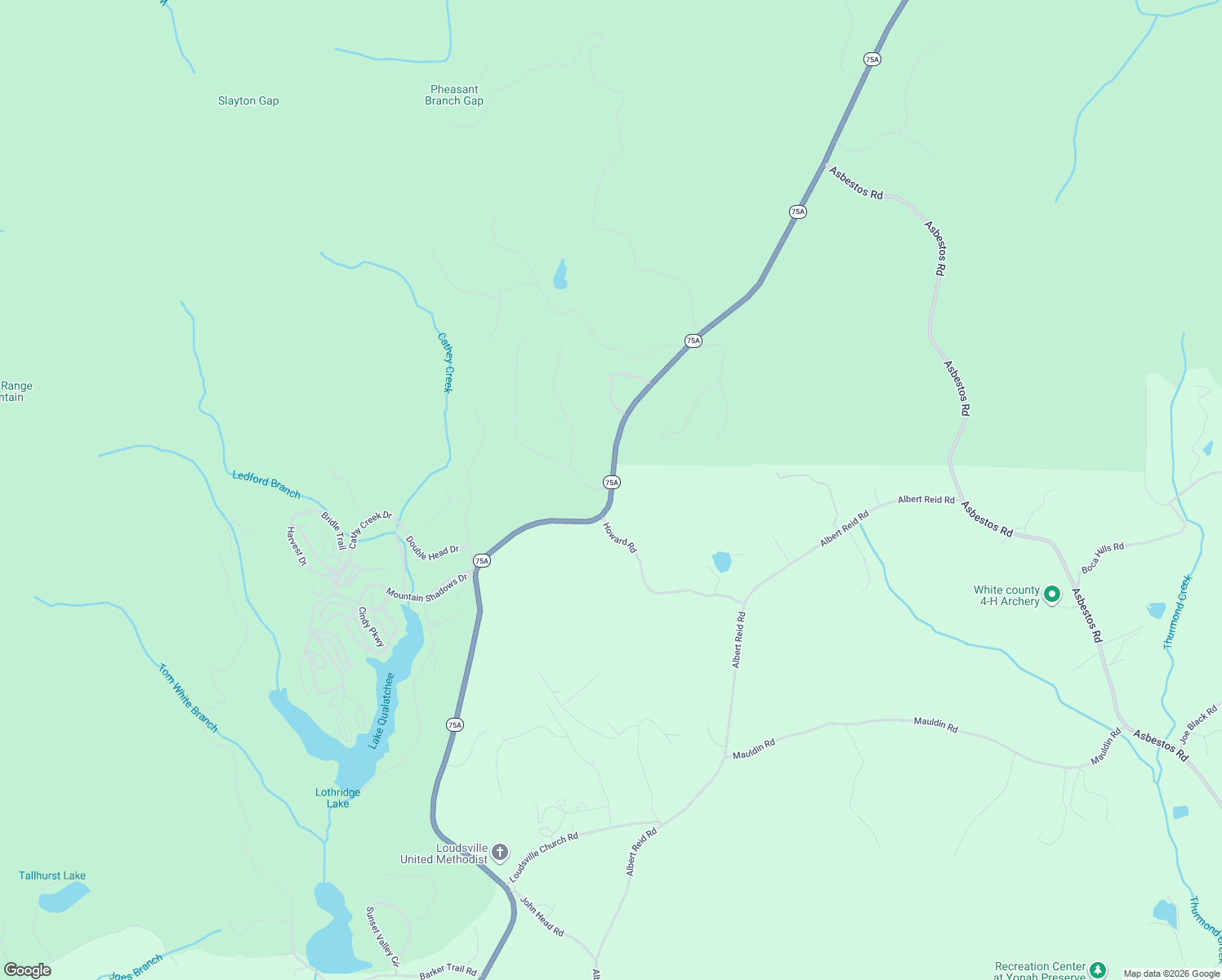 map of restaurants, bars, coffee shops, grocery stores, and more near State Highway 75 Alt in Cleveland