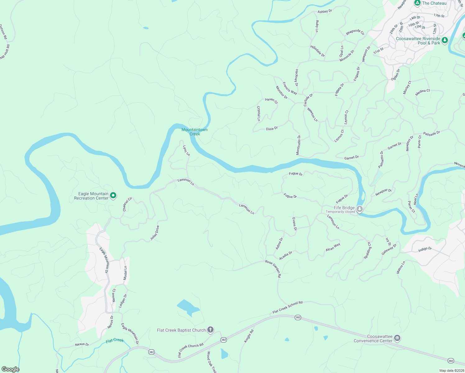 map of restaurants, bars, coffee shops, grocery stores, and more near 50 Kings Court in Ellijay