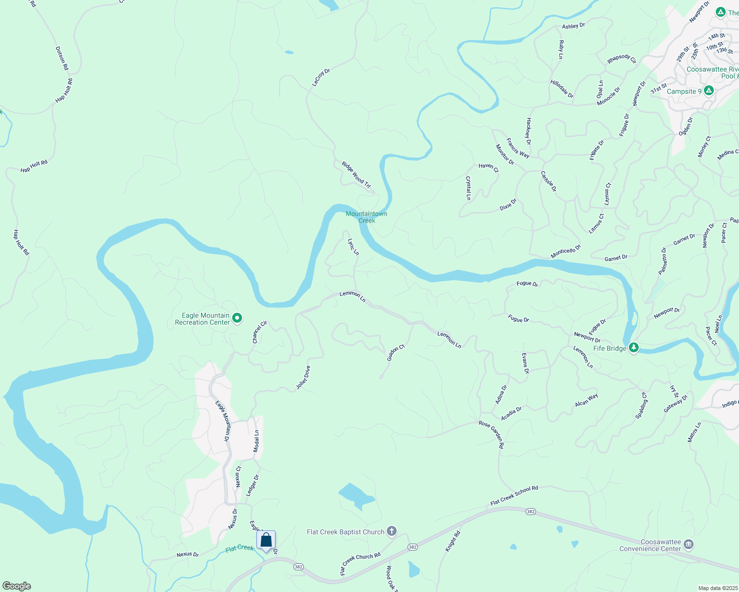 map of restaurants, bars, coffee shops, grocery stores, and more near 544 Lemmon Lane in Ellijay