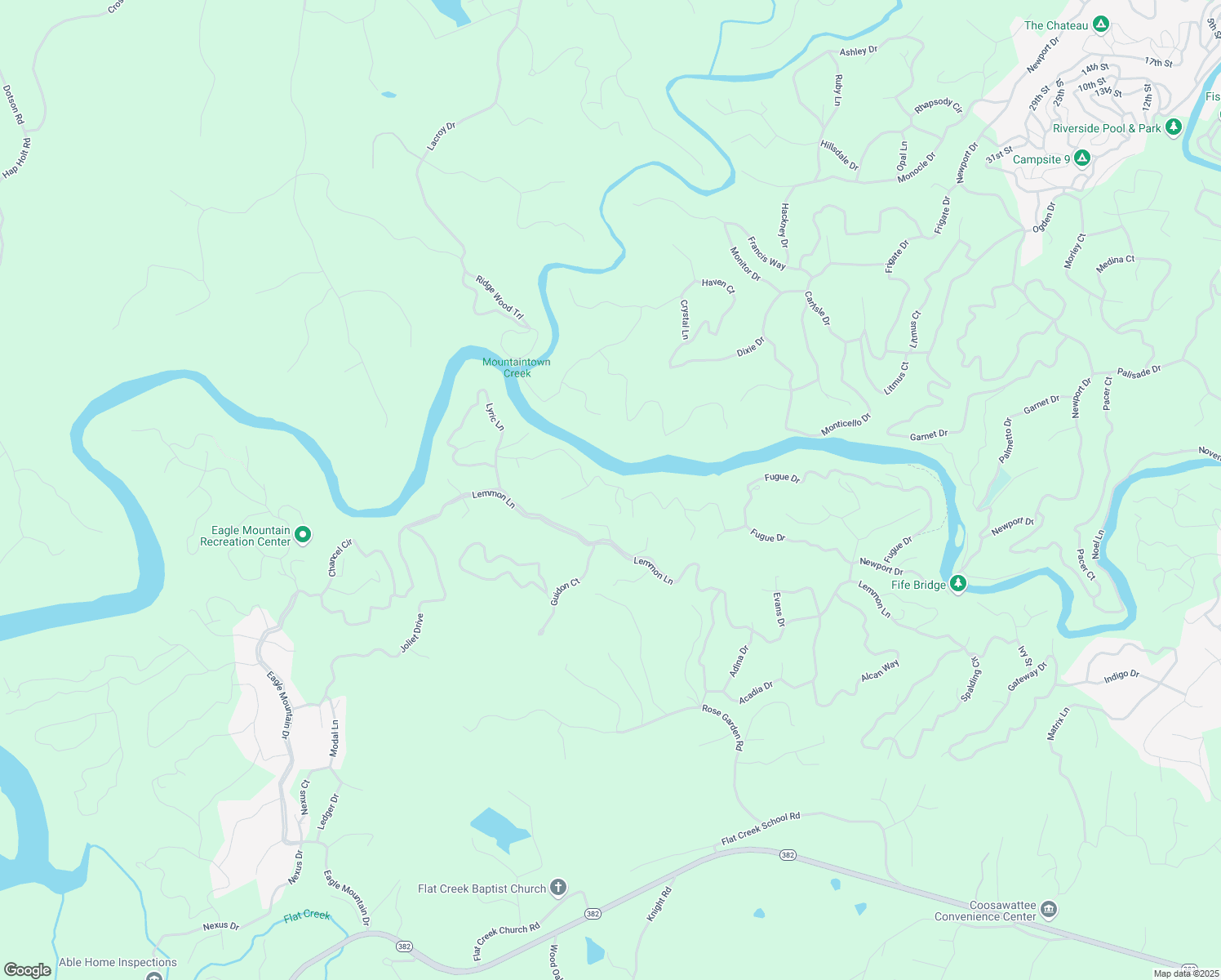 map of restaurants, bars, coffee shops, grocery stores, and more near 36 Kings Court in Ellijay