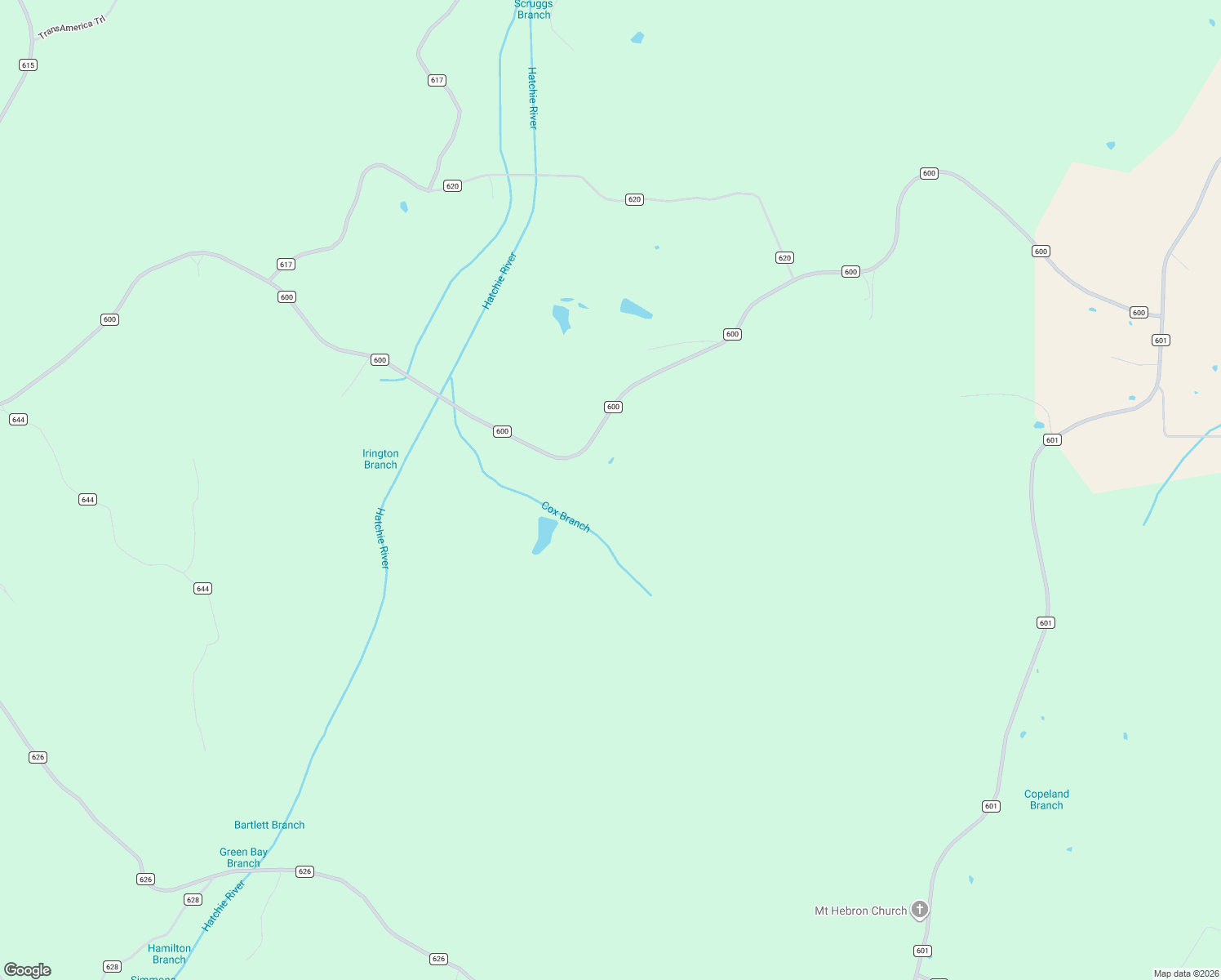 map of restaurants, bars, coffee shops, grocery stores, and more near 5641 County Road 600 in Booneville