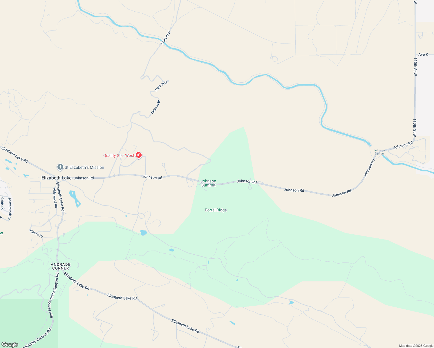 map of restaurants, bars, coffee shops, grocery stores, and more near Limeridge Drive in Elizabeth Lake