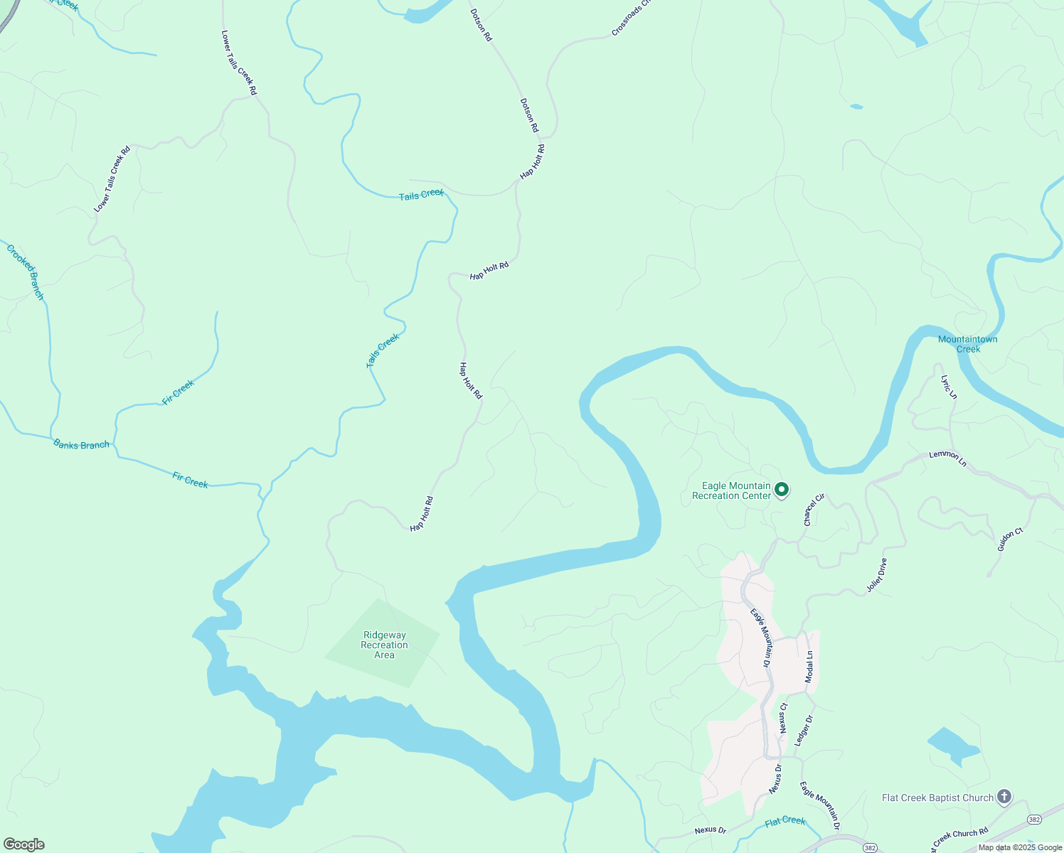 map of restaurants, bars, coffee shops, grocery stores, and more near in Tails Creek