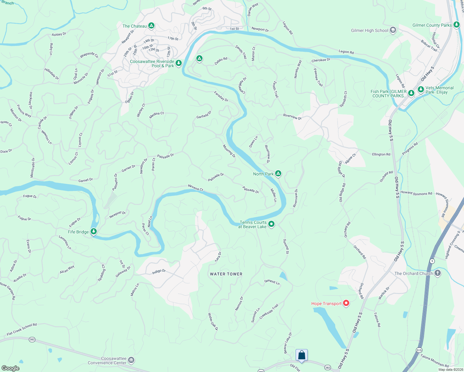 map of restaurants, bars, coffee shops, grocery stores, and more near 856 Palisade Drive in Ellijay