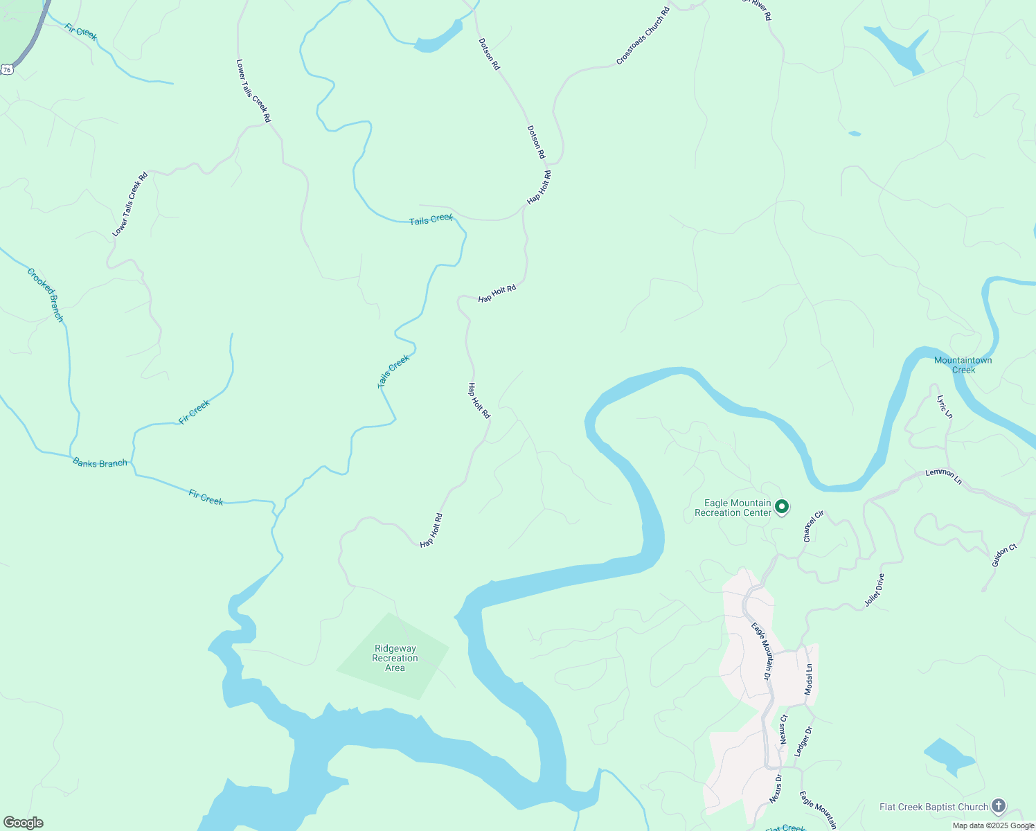 map of restaurants, bars, coffee shops, grocery stores, and more near 38 Jake's Landing Way in Ellijay
