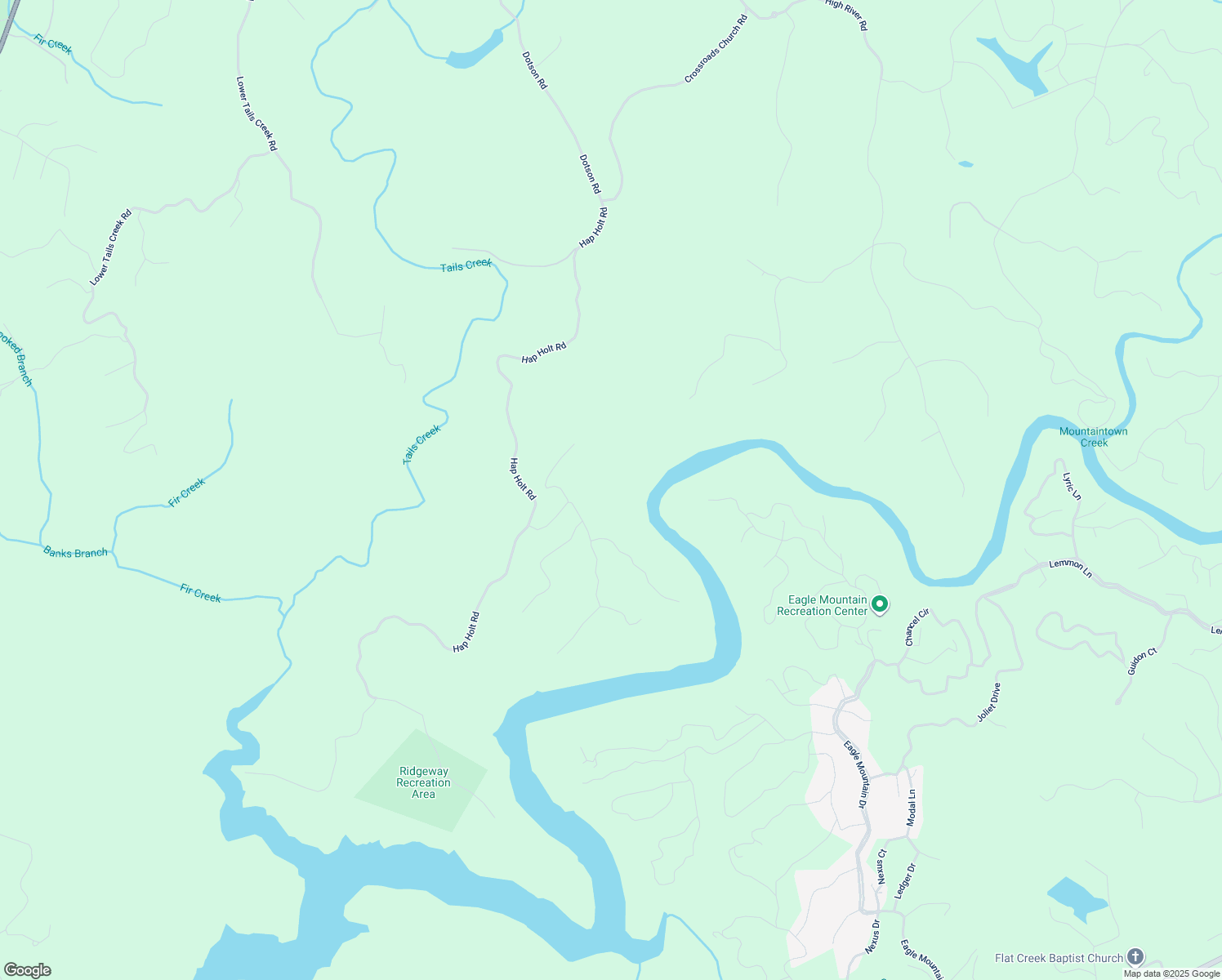 map of restaurants, bars, coffee shops, grocery stores, and more near 38 Jakes Landing Way N in Ellijay
