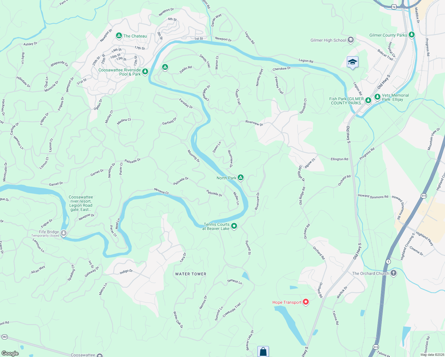 map of restaurants, bars, coffee shops, grocery stores, and more near 480 Riveredge Lane in Ellijay
