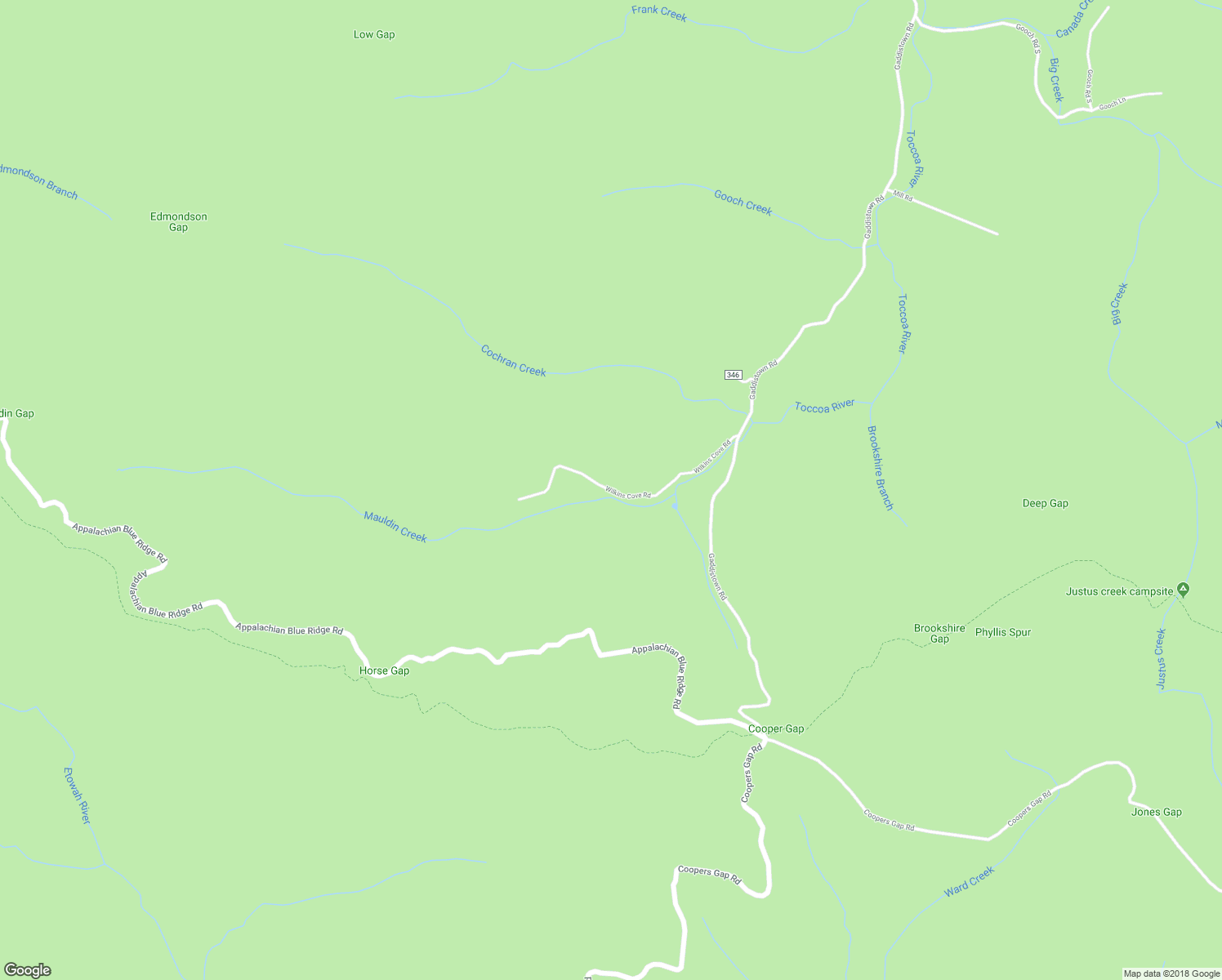 map of restaurants, bars, coffee shops, grocery stores, and more near Wilkins Cove Road in Suches