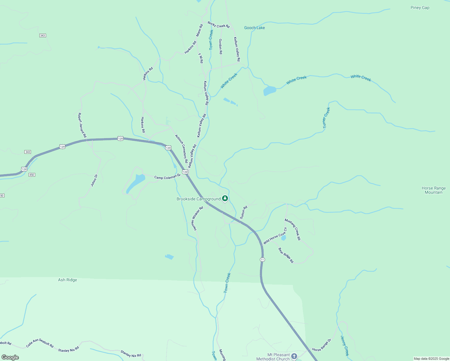 map of restaurants, bars, coffee shops, grocery stores, and more near 257 Foot Hills Drive in Cleveland
