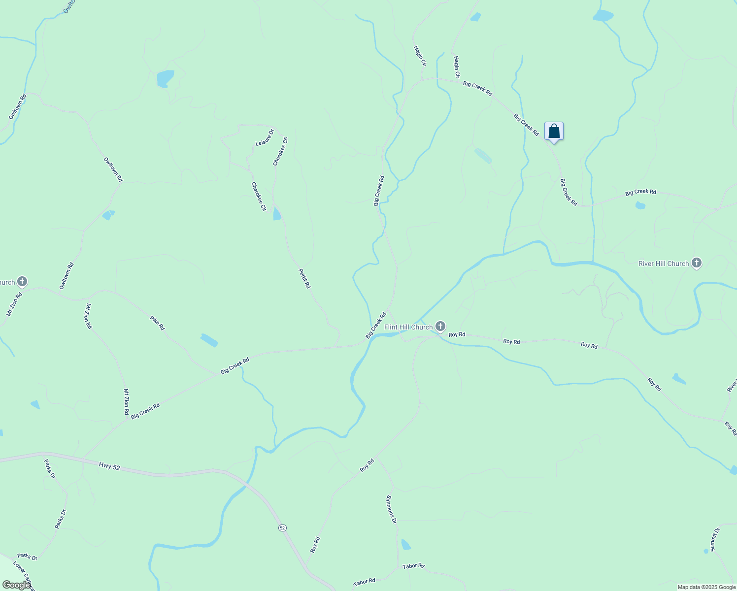 map of restaurants, bars, coffee shops, grocery stores, and more near 1757 Big Creek Road in Ellijay