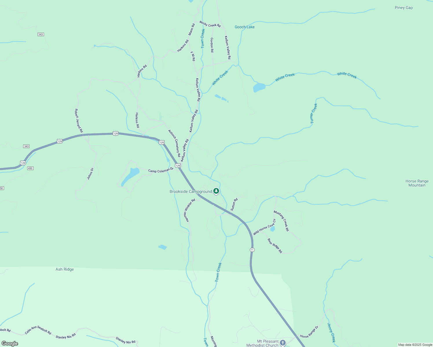 map of restaurants, bars, coffee shops, grocery stores, and more near 257 Foot Hills Drive in Cleveland