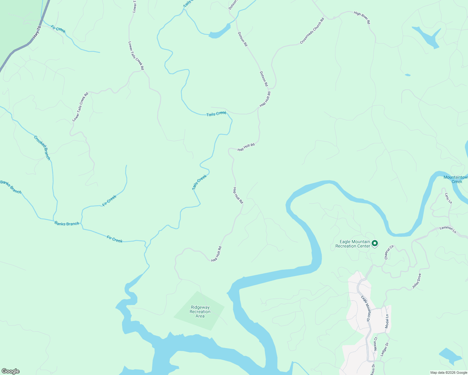 map of restaurants, bars, coffee shops, grocery stores, and more near Ridgeway Road in Ellijay