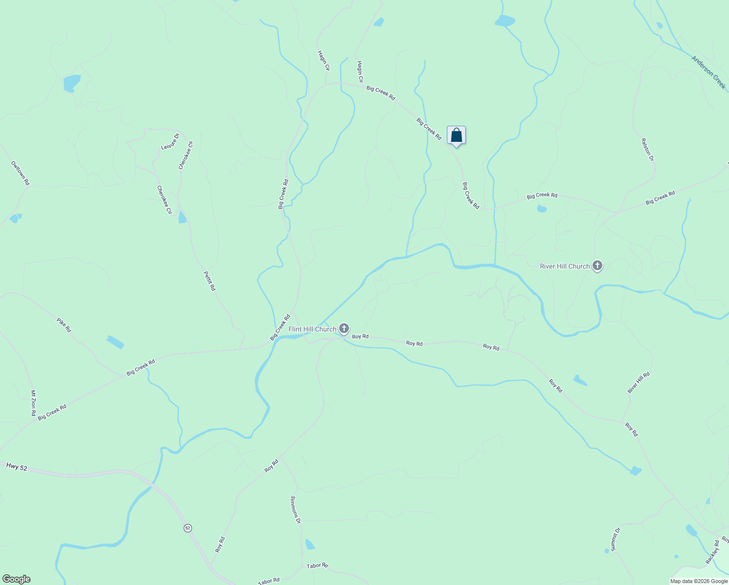 map of restaurants, bars, coffee shops, grocery stores, and more near 88 Riverwood Lane in Ellijay