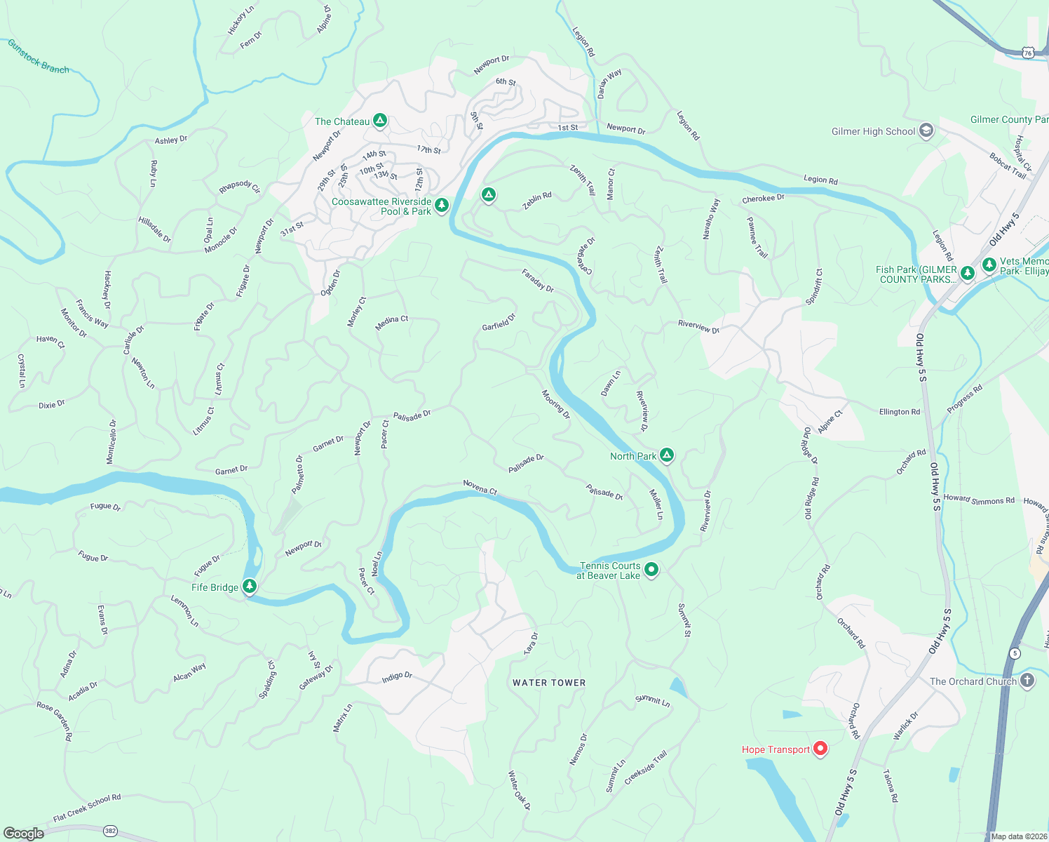 map of restaurants, bars, coffee shops, grocery stores, and more near 290 Muffle Court in Ellijay