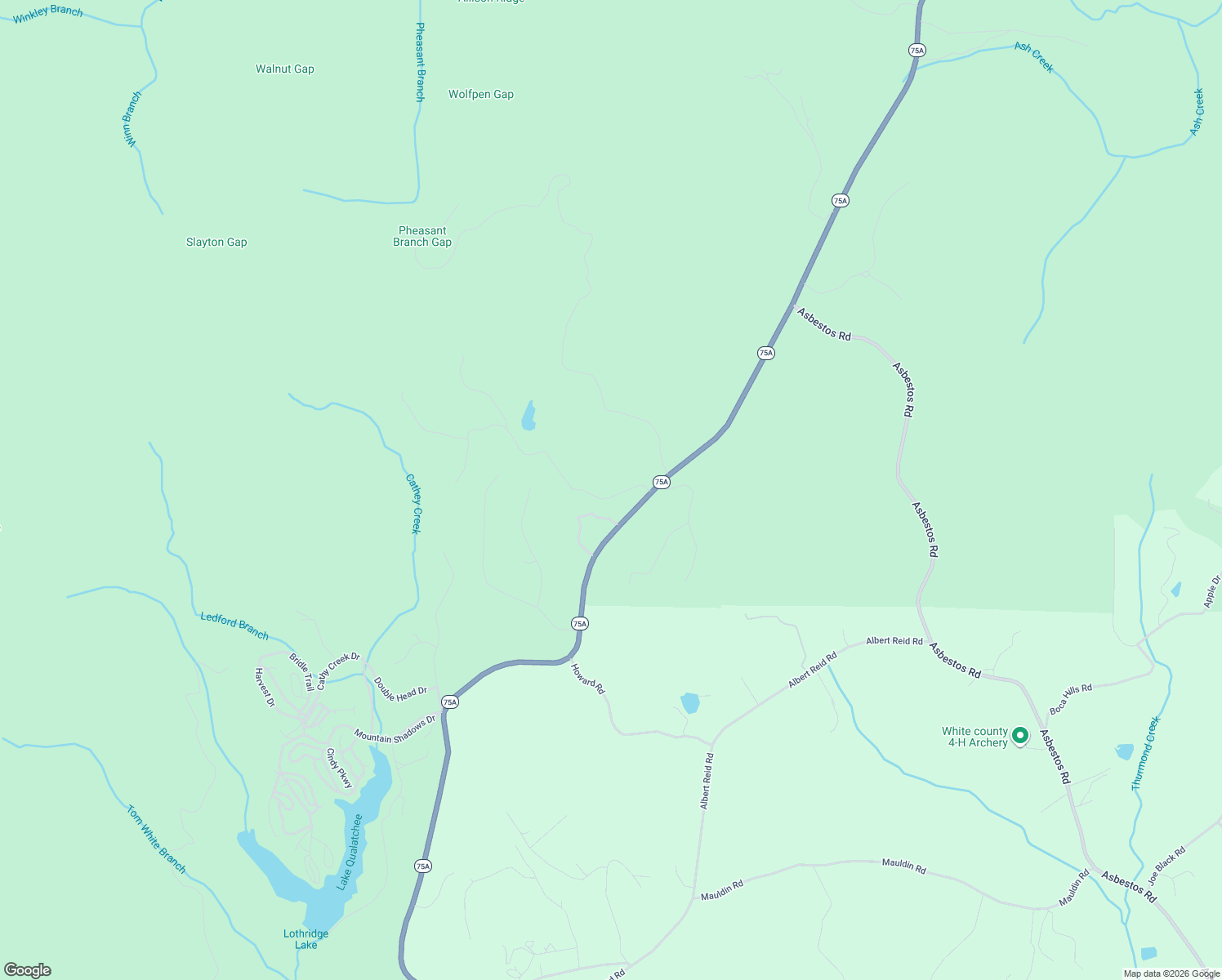 map of restaurants, bars, coffee shops, grocery stores, and more near 212 Chestatee Drive in Cleveland