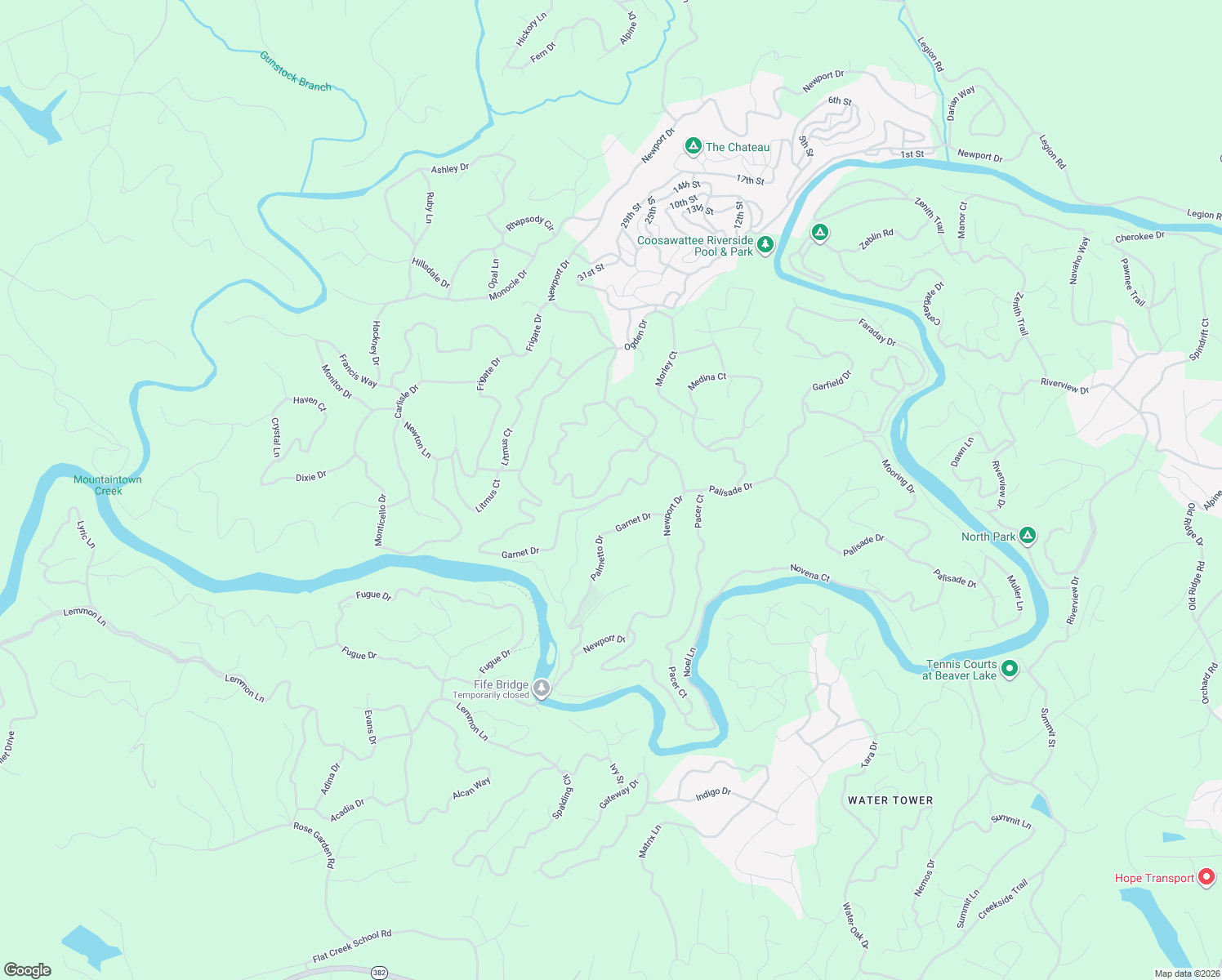 map of restaurants, bars, coffee shops, grocery stores, and more near 1541 Garnet Drive in Ellijay