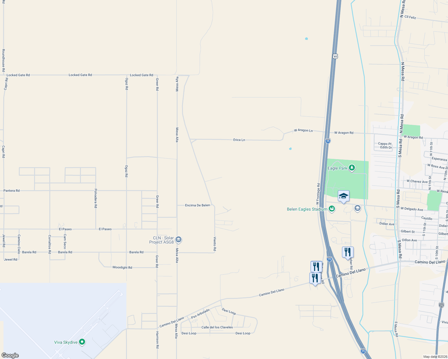 map of restaurants, bars, coffee shops, grocery stores, and more near 62 Encima De Belen in Belen