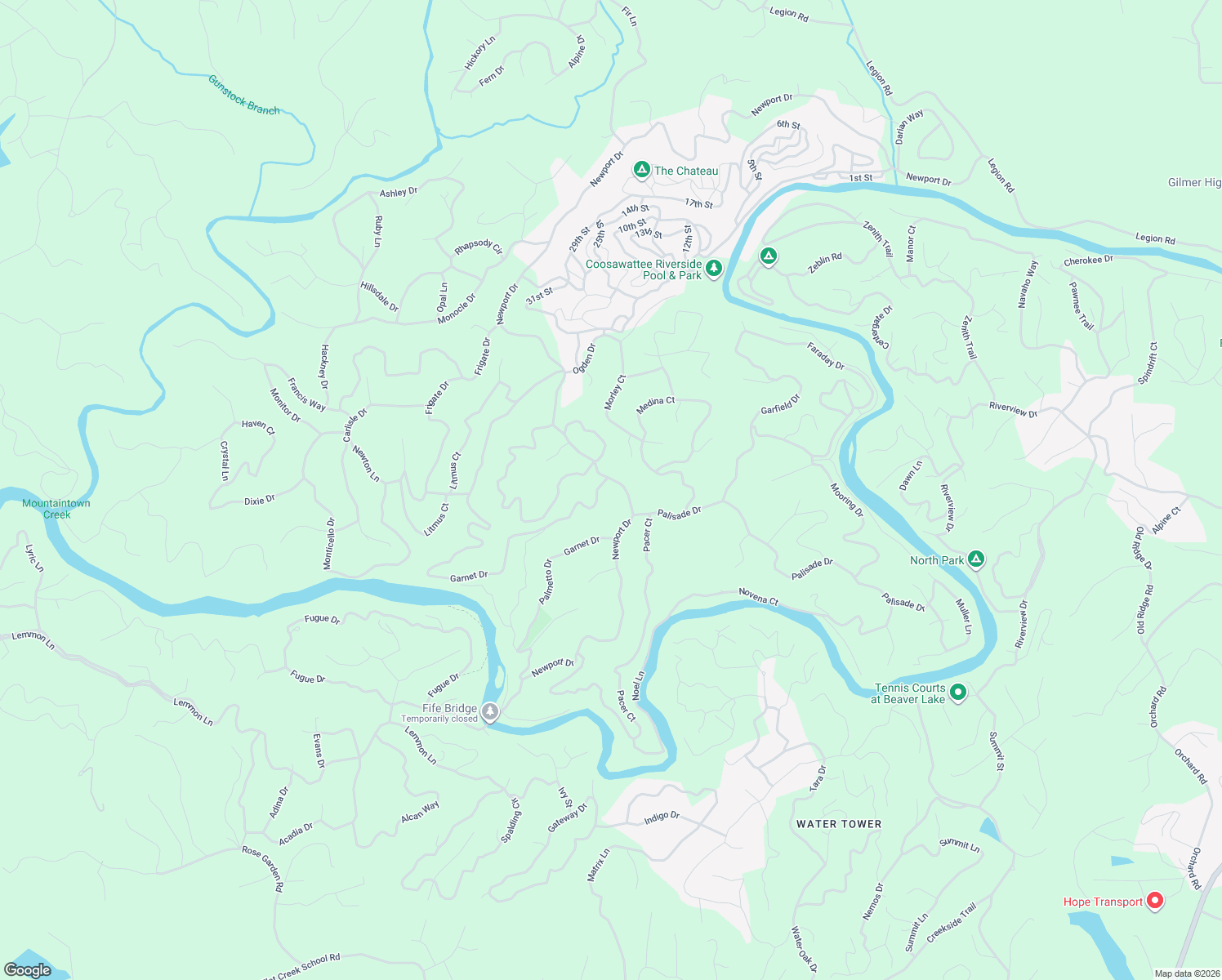 map of restaurants, bars, coffee shops, grocery stores, and more near 2868 Newport Drive in Ellijay