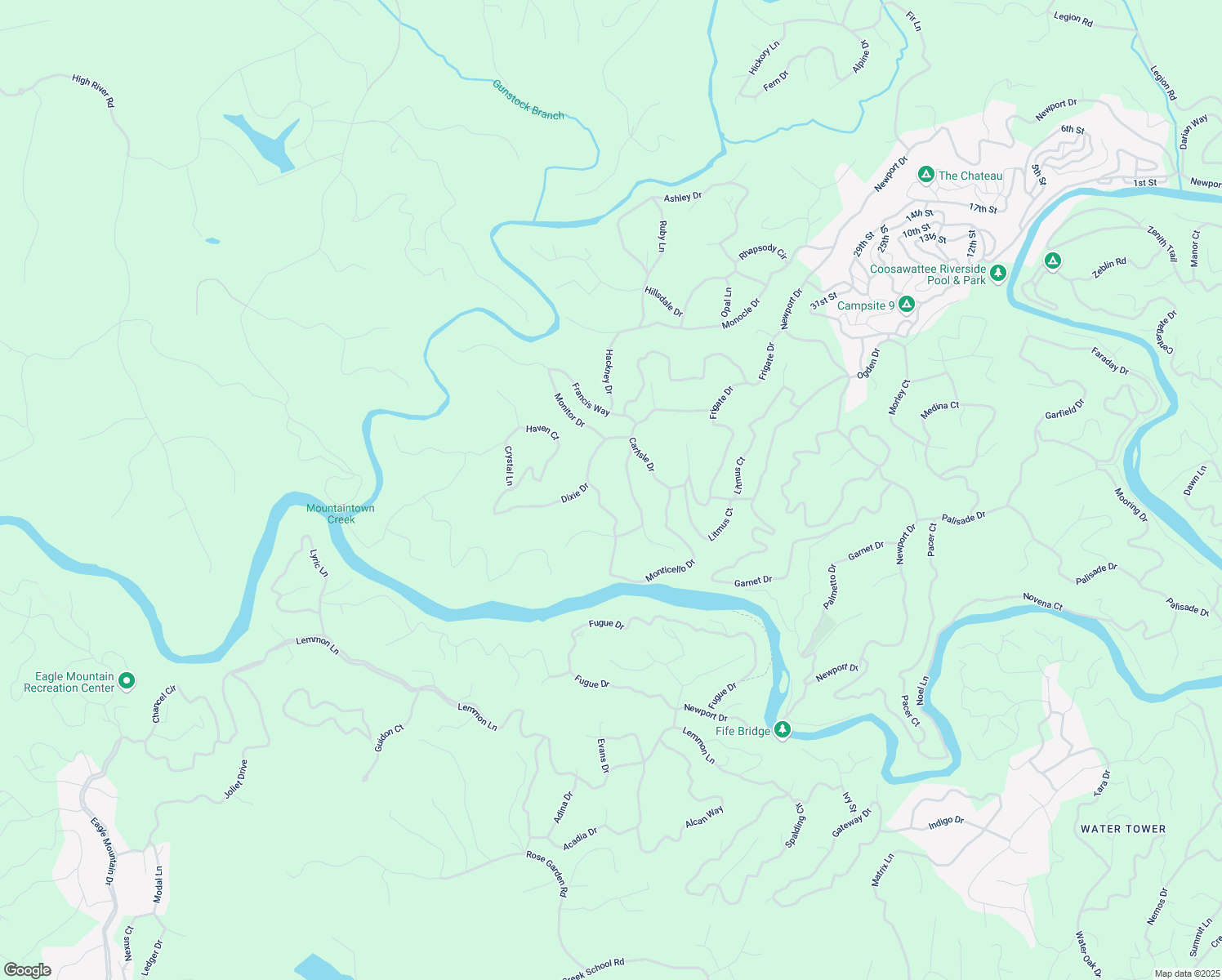 map of restaurants, bars, coffee shops, grocery stores, and more near 862 Monticello Drive in Ellijay
