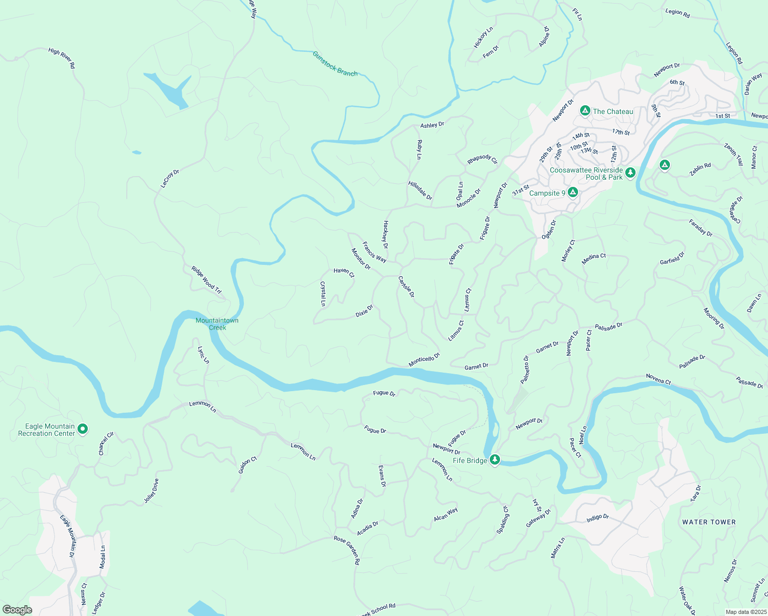 map of restaurants, bars, coffee shops, grocery stores, and more near 862 Monticello Drive in Ellijay