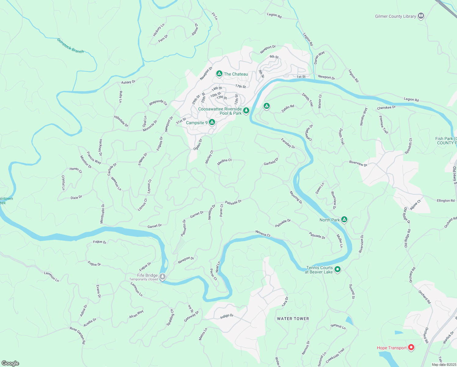 map of restaurants, bars, coffee shops, grocery stores, and more near 140 Medina Ct in Ellijay