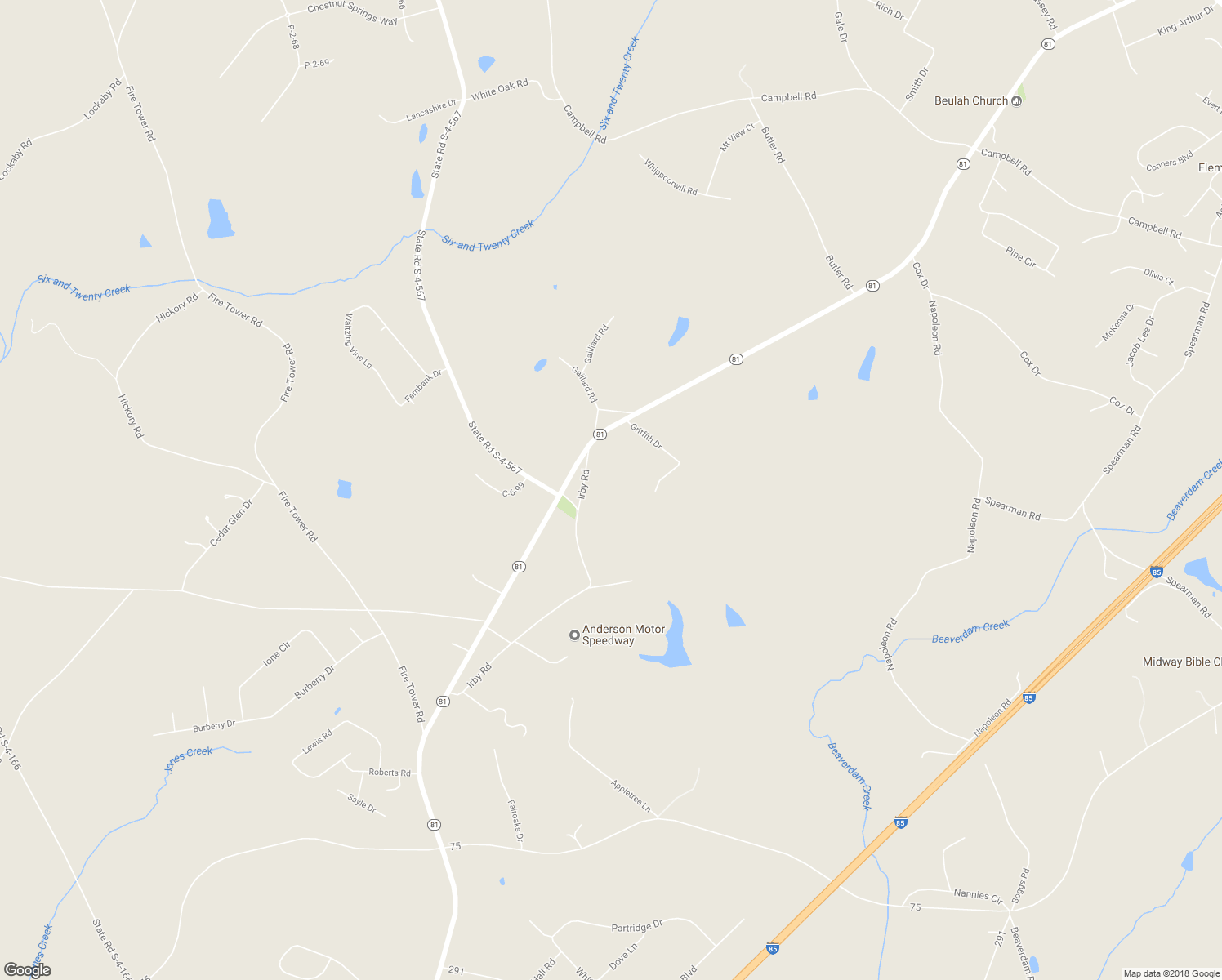 map of restaurants, bars, coffee shops, grocery stores, and more near 113 Irby Road in Williamston