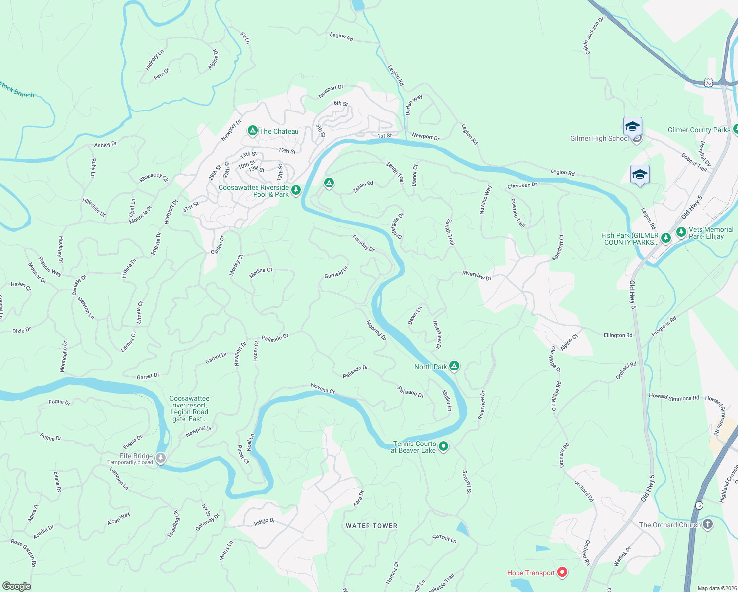 map of restaurants, bars, coffee shops, grocery stores, and more near 61 Addle Trail in Ellijay