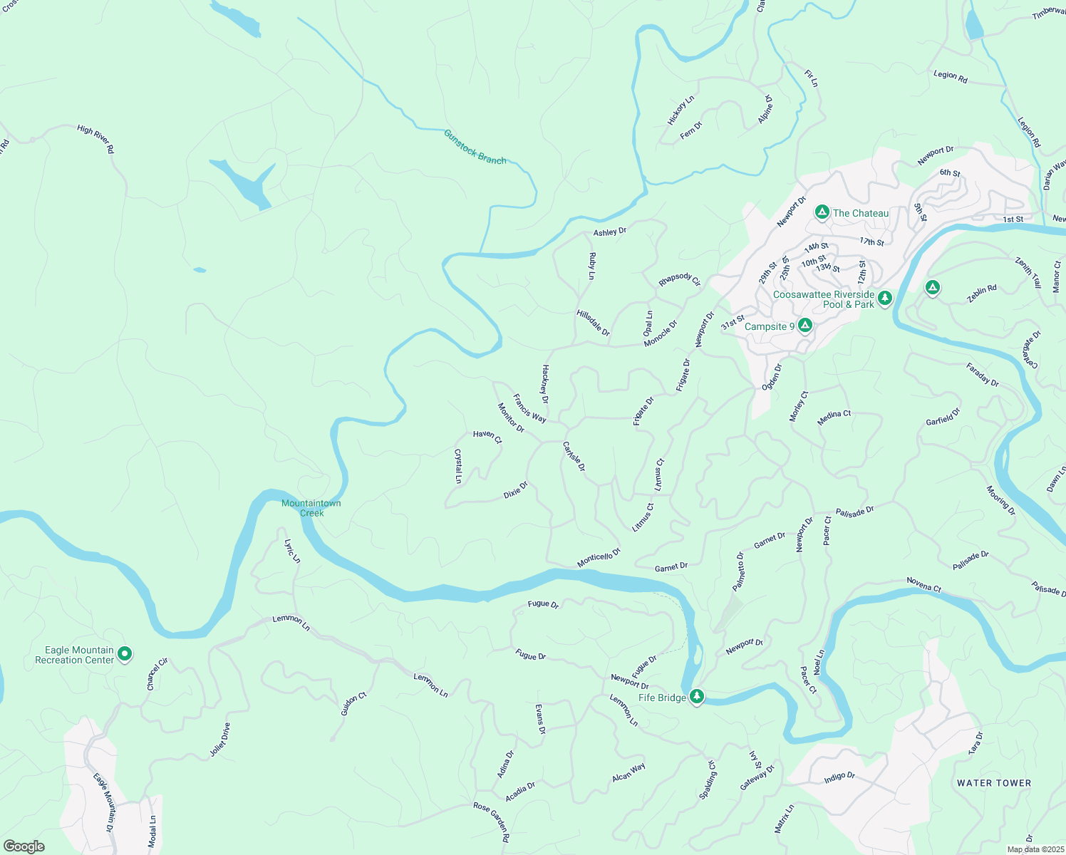 map of restaurants, bars, coffee shops, grocery stores, and more near 130 Francis Way in Ellijay