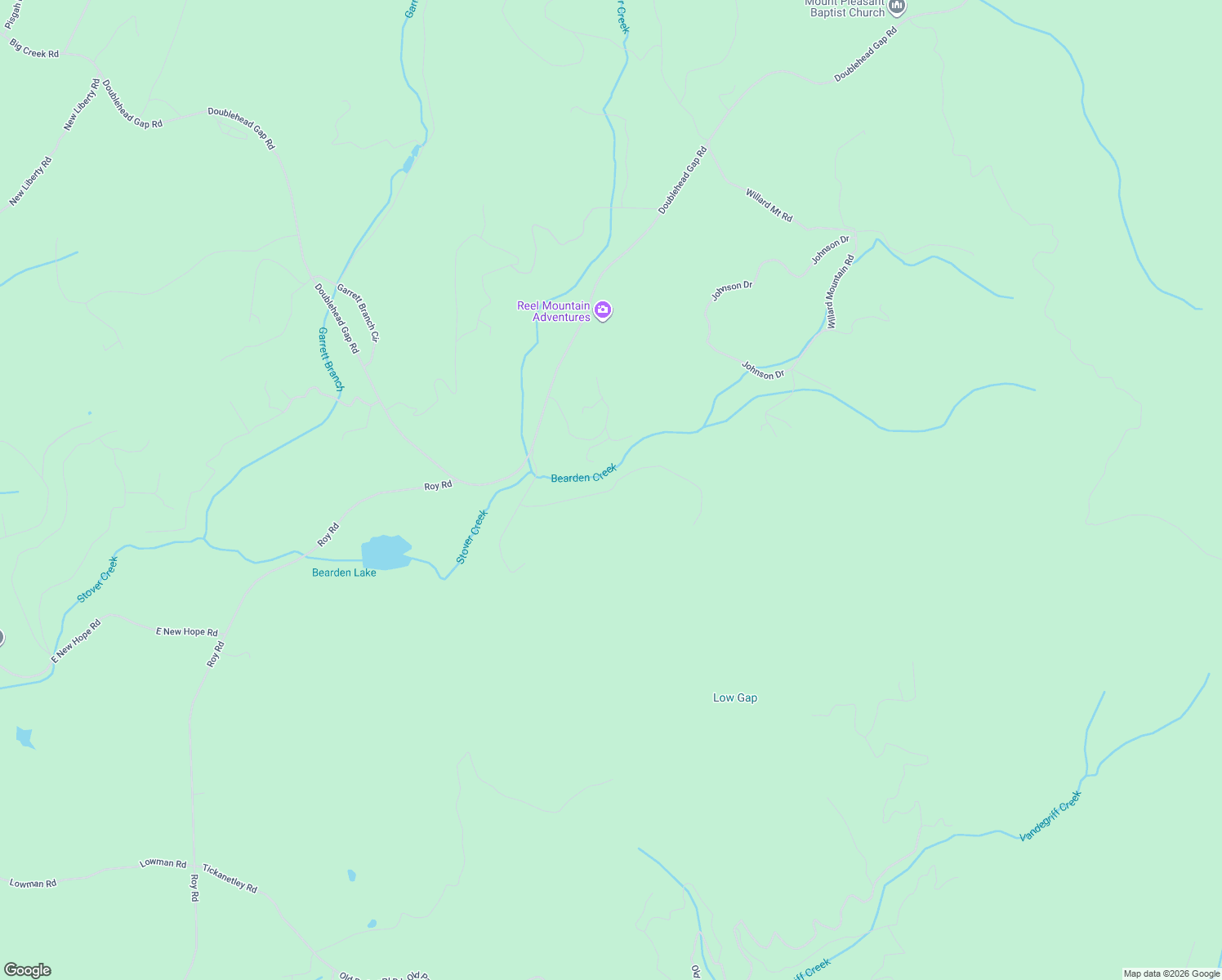 map of restaurants, bars, coffee shops, grocery stores, and more near 325 Rainbow Drive in Ellijay