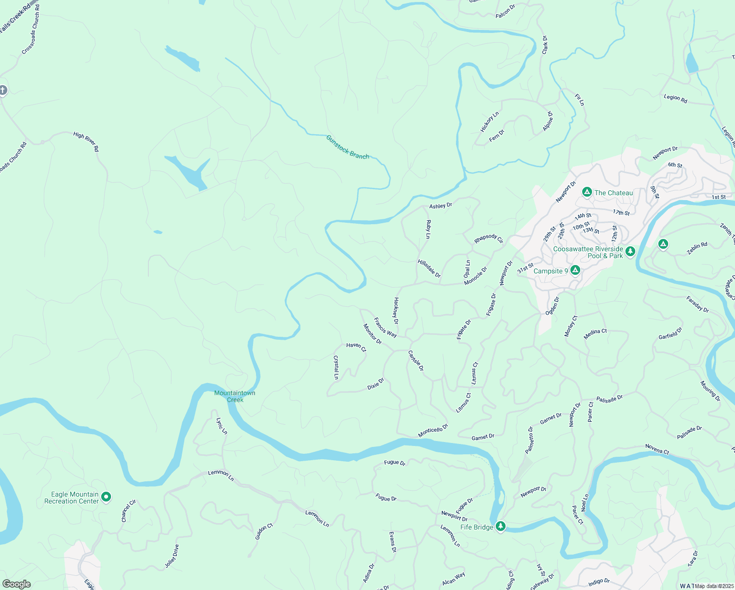 map of restaurants, bars, coffee shops, grocery stores, and more near 900 Monocle Drive in Ellijay