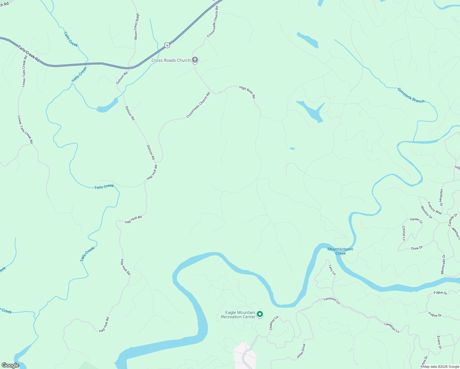 map of restaurants, bars, coffee shops, grocery stores, and more near in Tails Creek