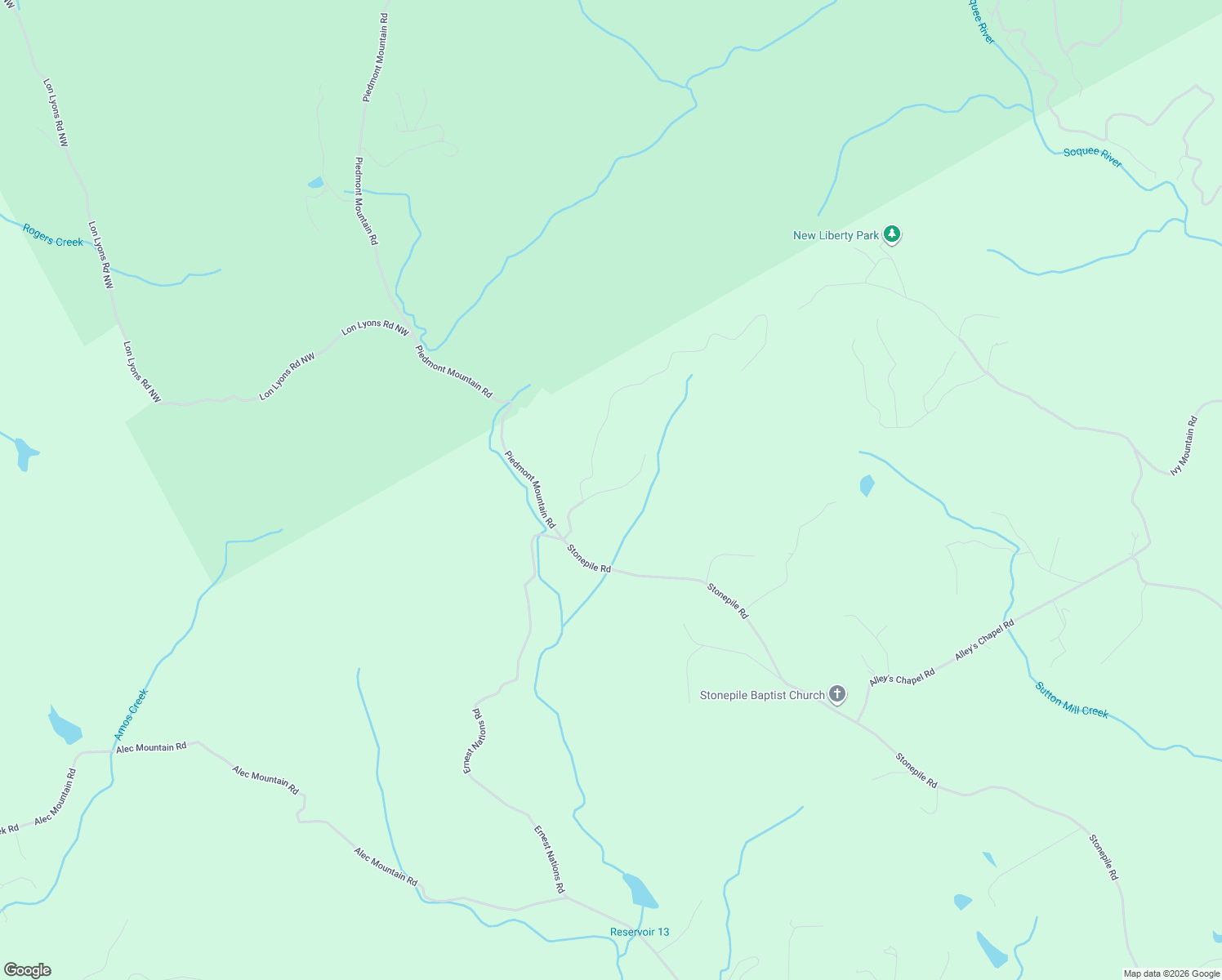 map of restaurants, bars, coffee shops, grocery stores, and more near Still Road in Clarkesville