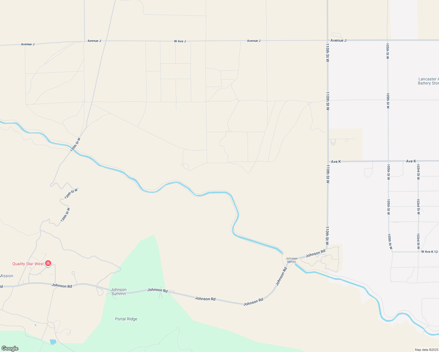 map of restaurants, bars, coffee shops, grocery stores, and more near 118th Street West in Kern County