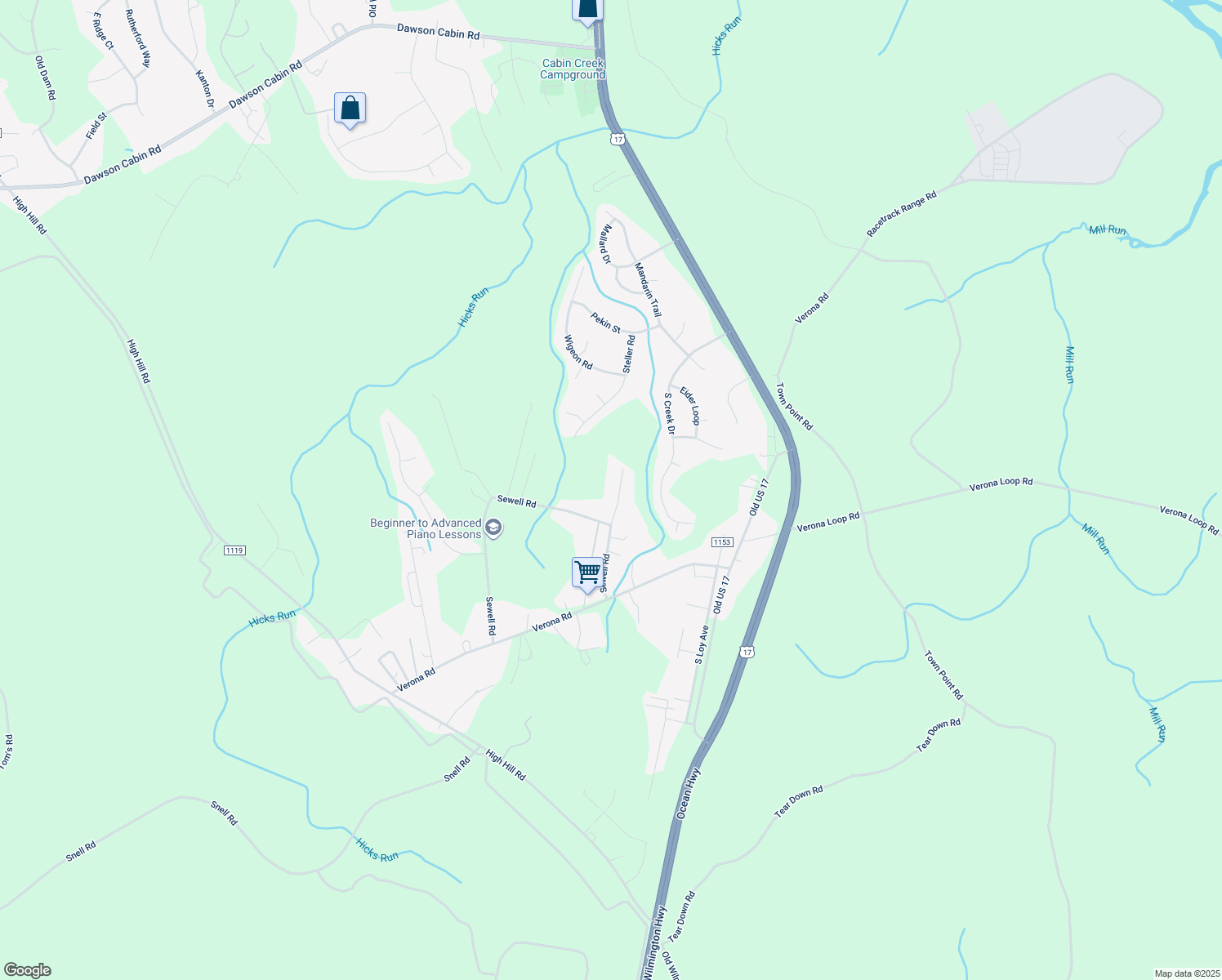 map of restaurants, bars, coffee shops, grocery stores, and more near 505 Harpers Lane in Jacksonville