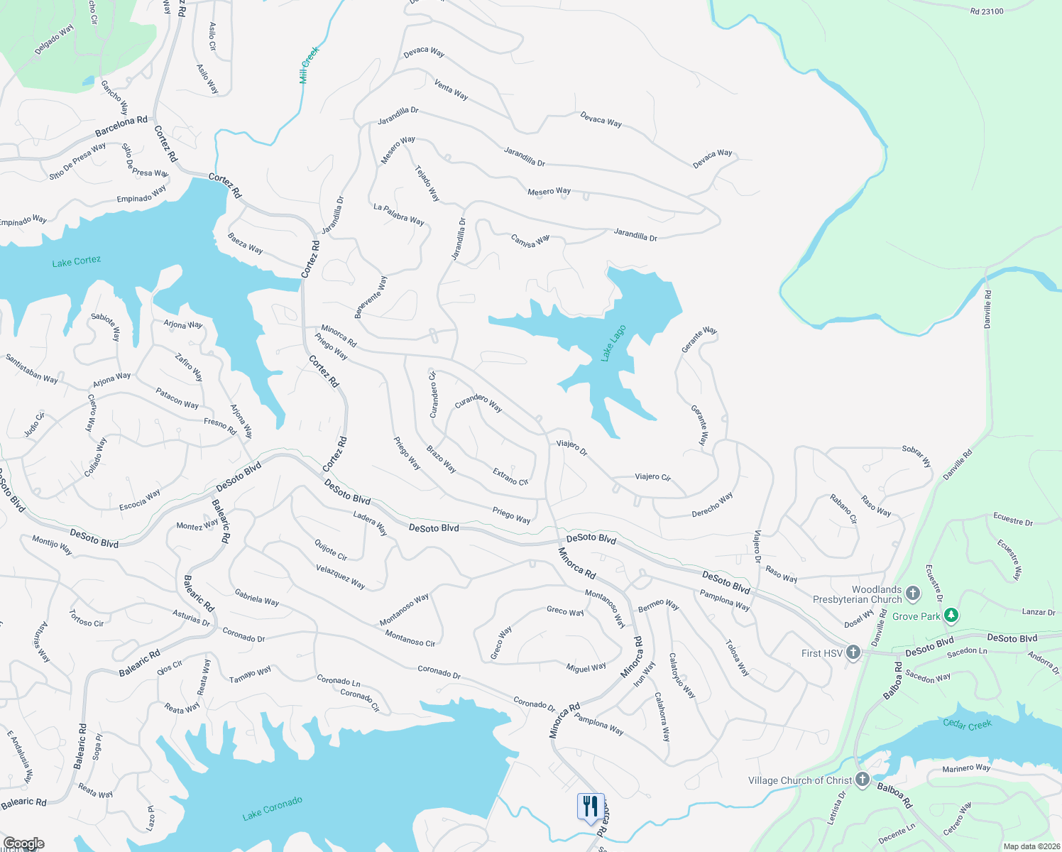 map of restaurants, bars, coffee shops, grocery stores, and more near 4 Curandero Way in Hot Springs Village
