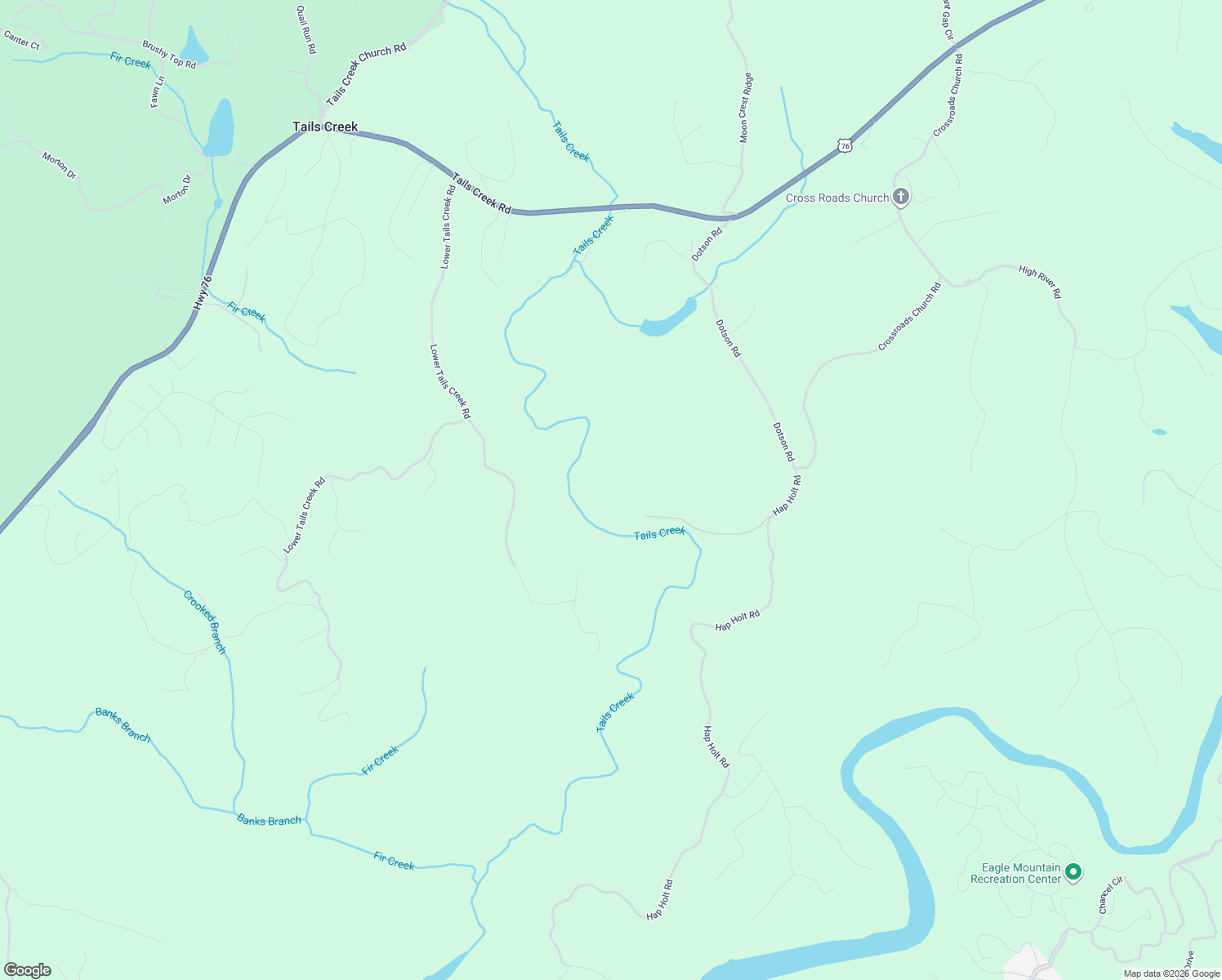 map of restaurants, bars, coffee shops, grocery stores, and more near in Tails Creek