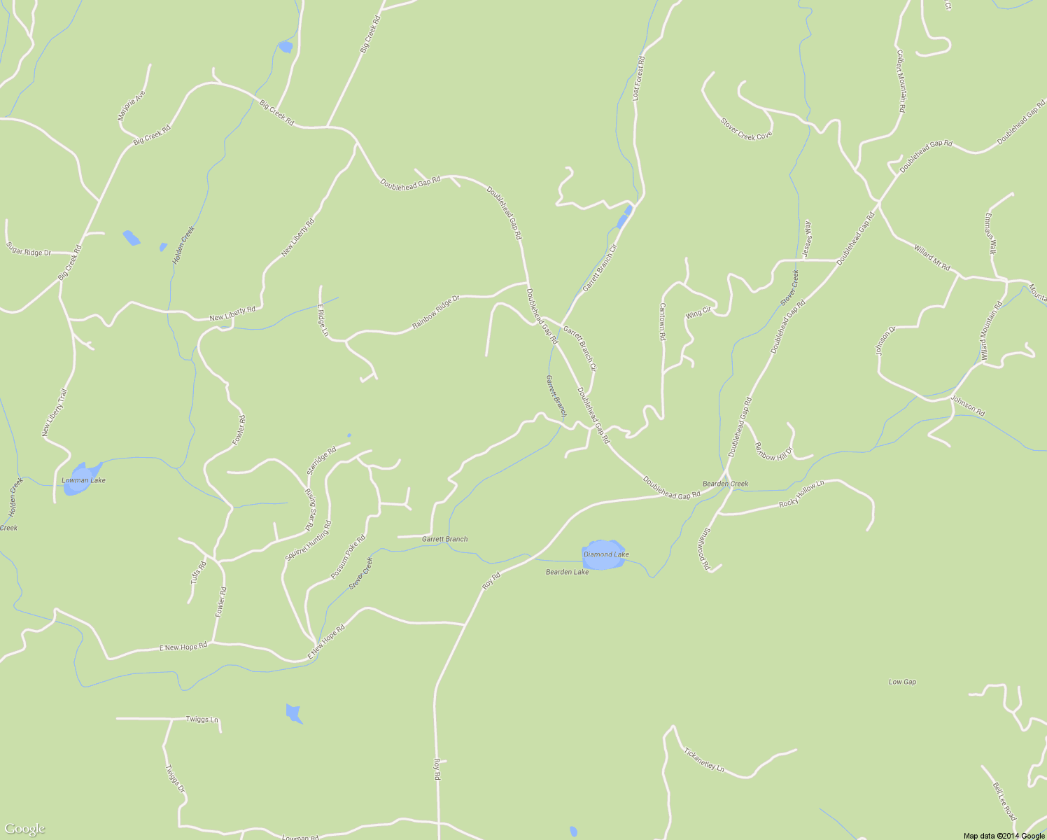 map of restaurants, bars, coffee shops, grocery stores, and more near 426 Garrett Branch Road in Ellijay